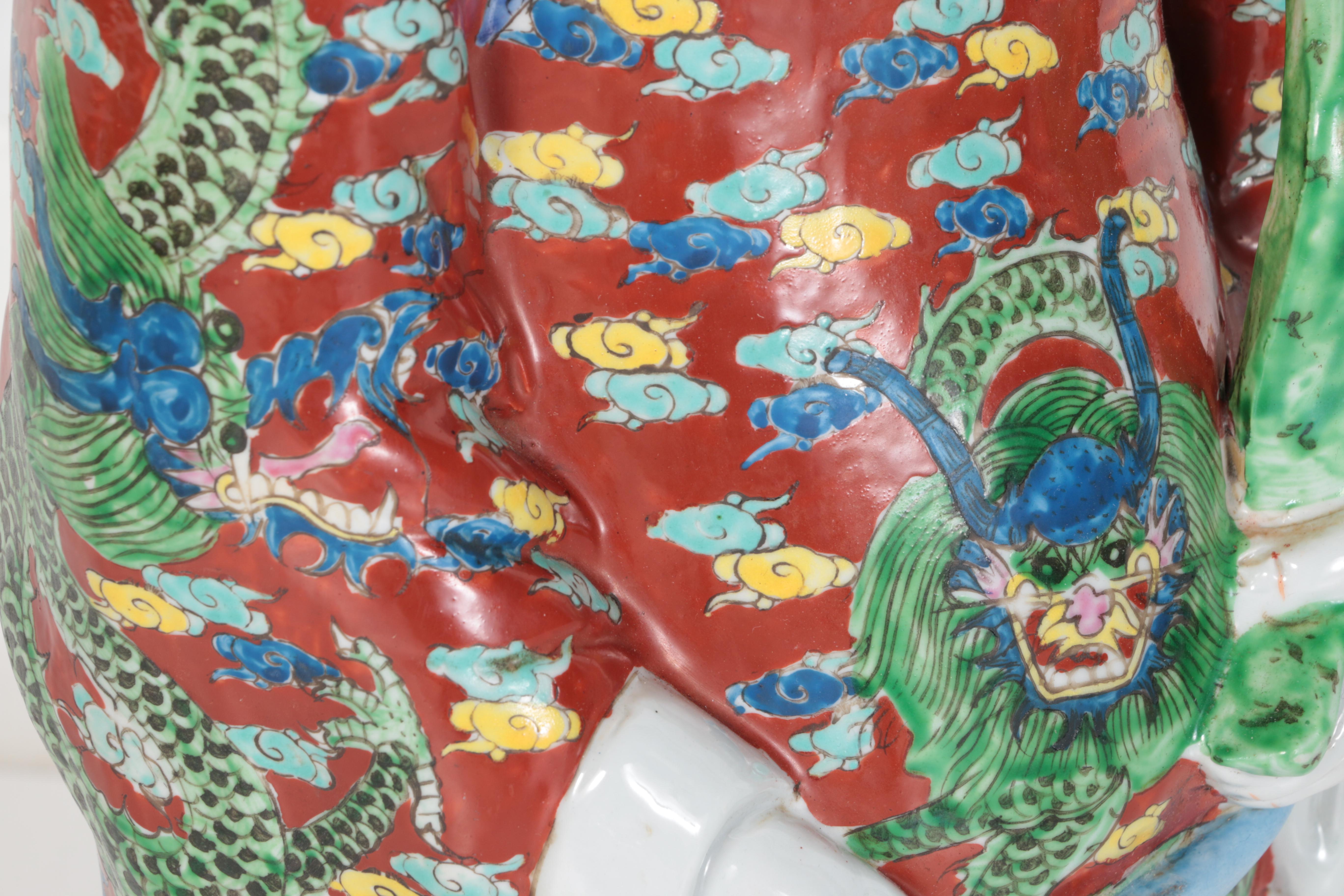 Ceramic Chinese Figurine of the God of Wealth