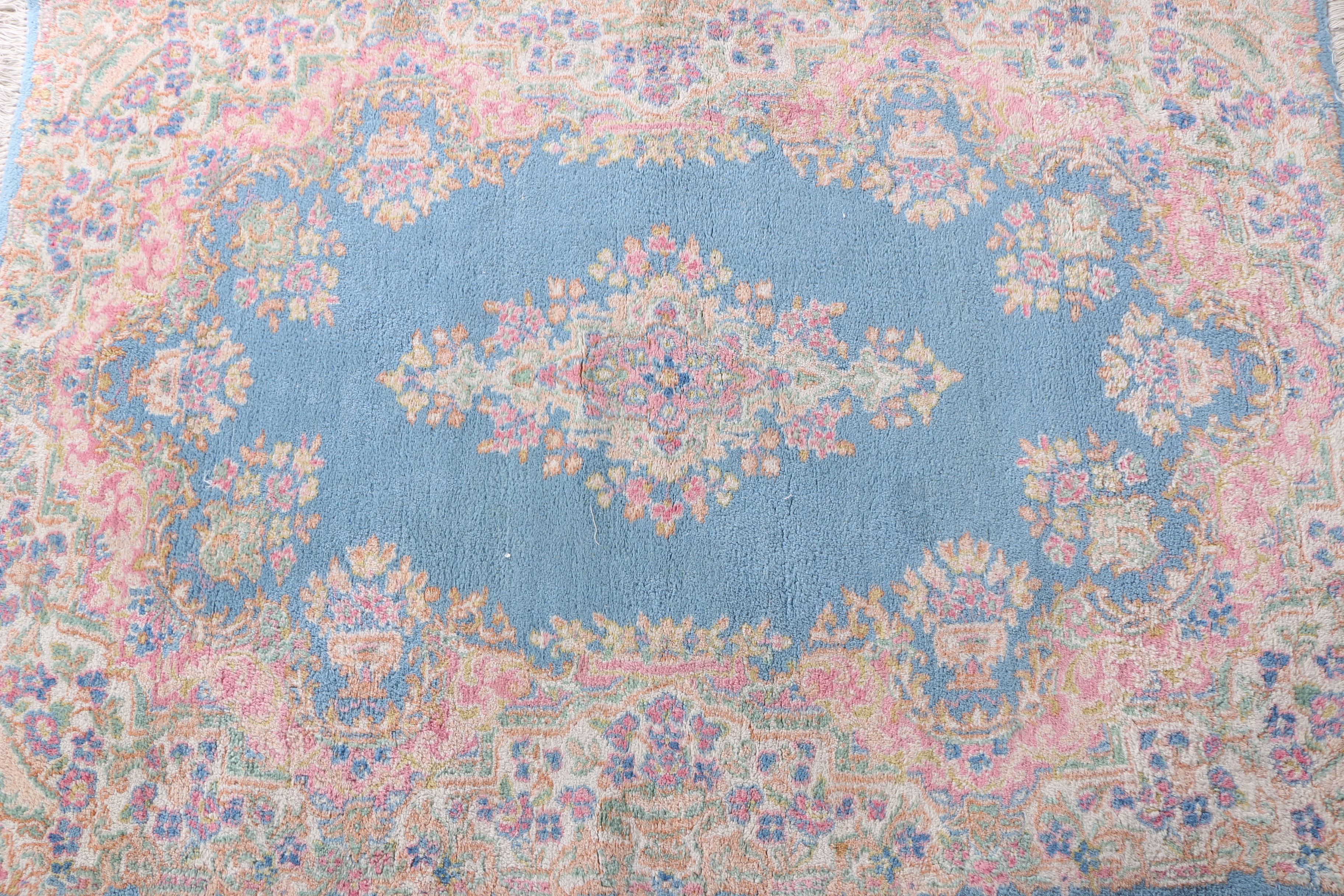 Hand-Knotted Indo-Persian Kerman Area Rug