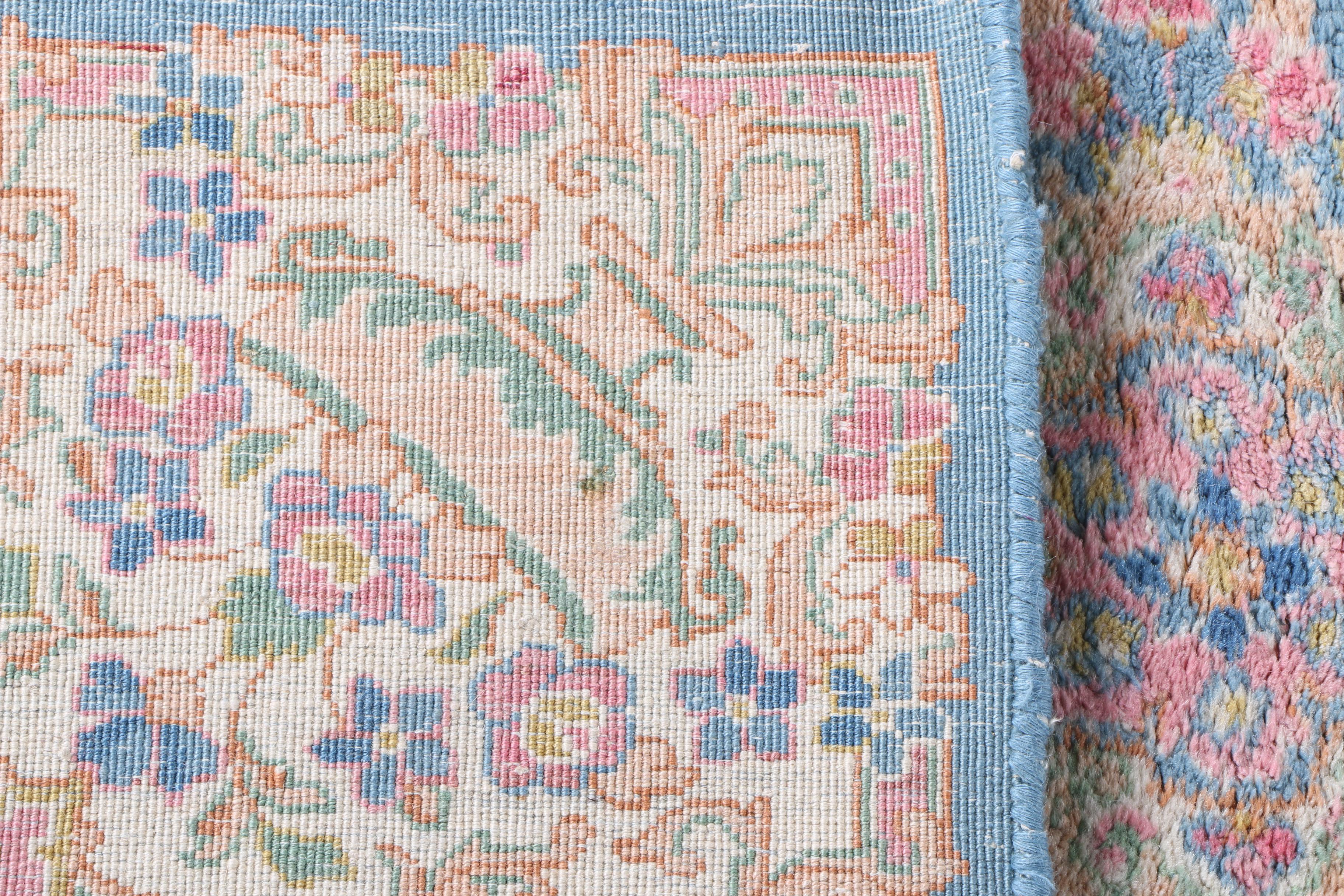 Hand-Knotted Indo-Persian Kerman Area Rug