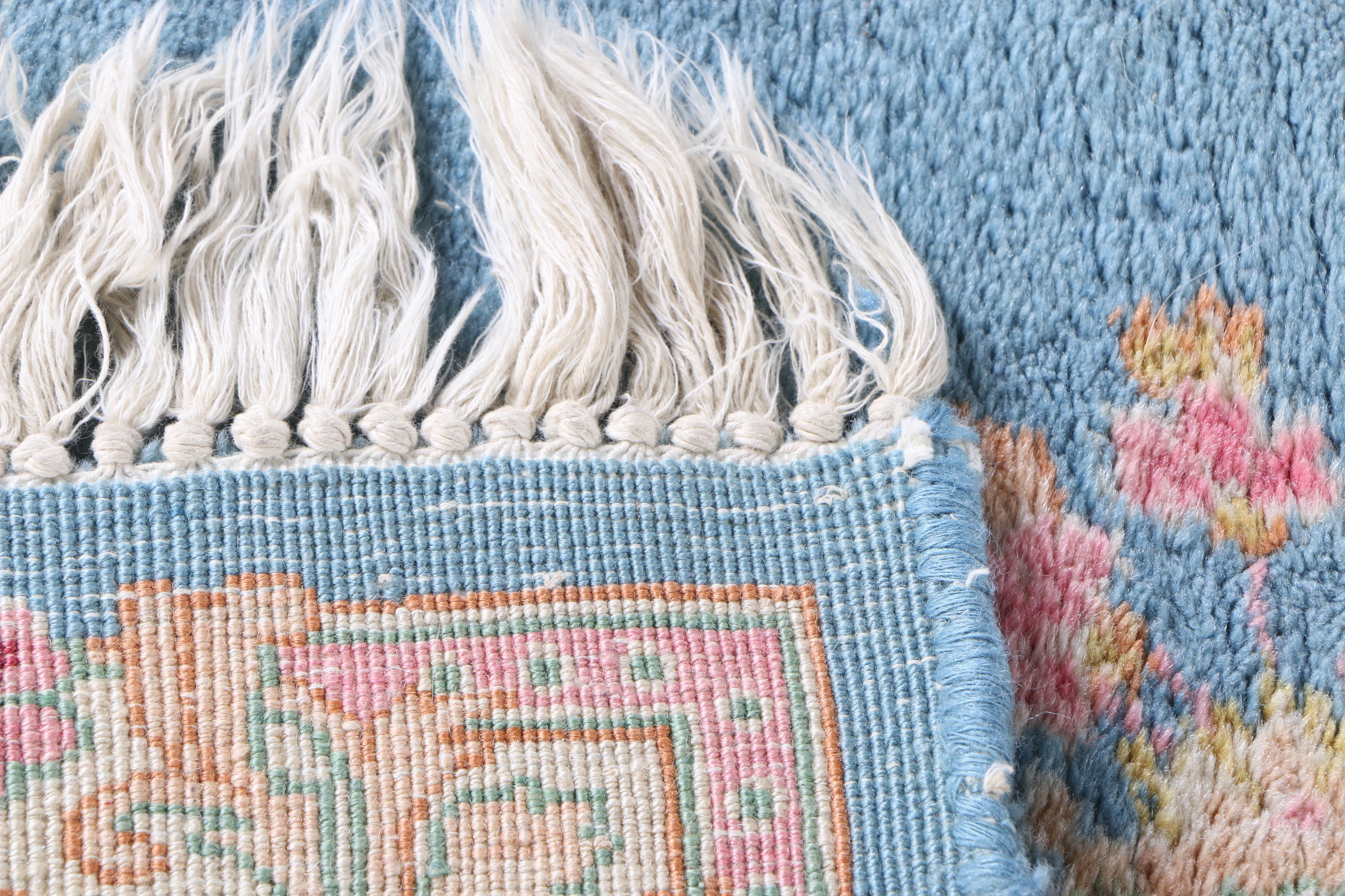 Hand-Knotted Indo-Persian Kerman Area Rug