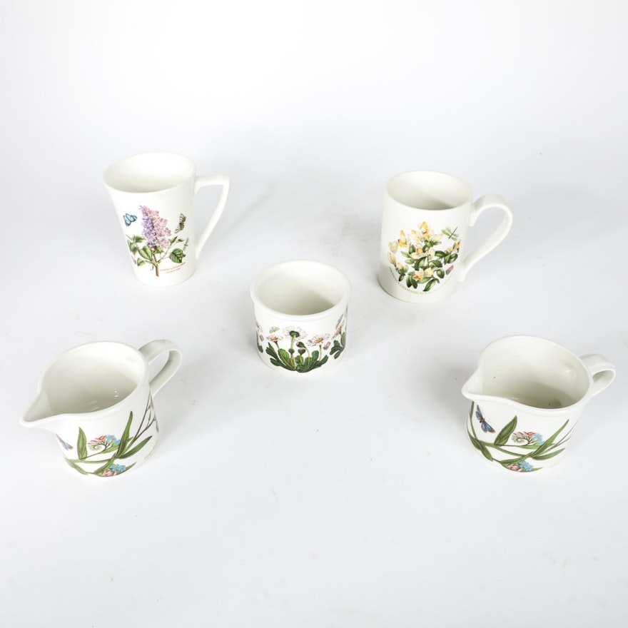 Portmeirion "The Botanic Garden" Coffee Mugs and Creamers