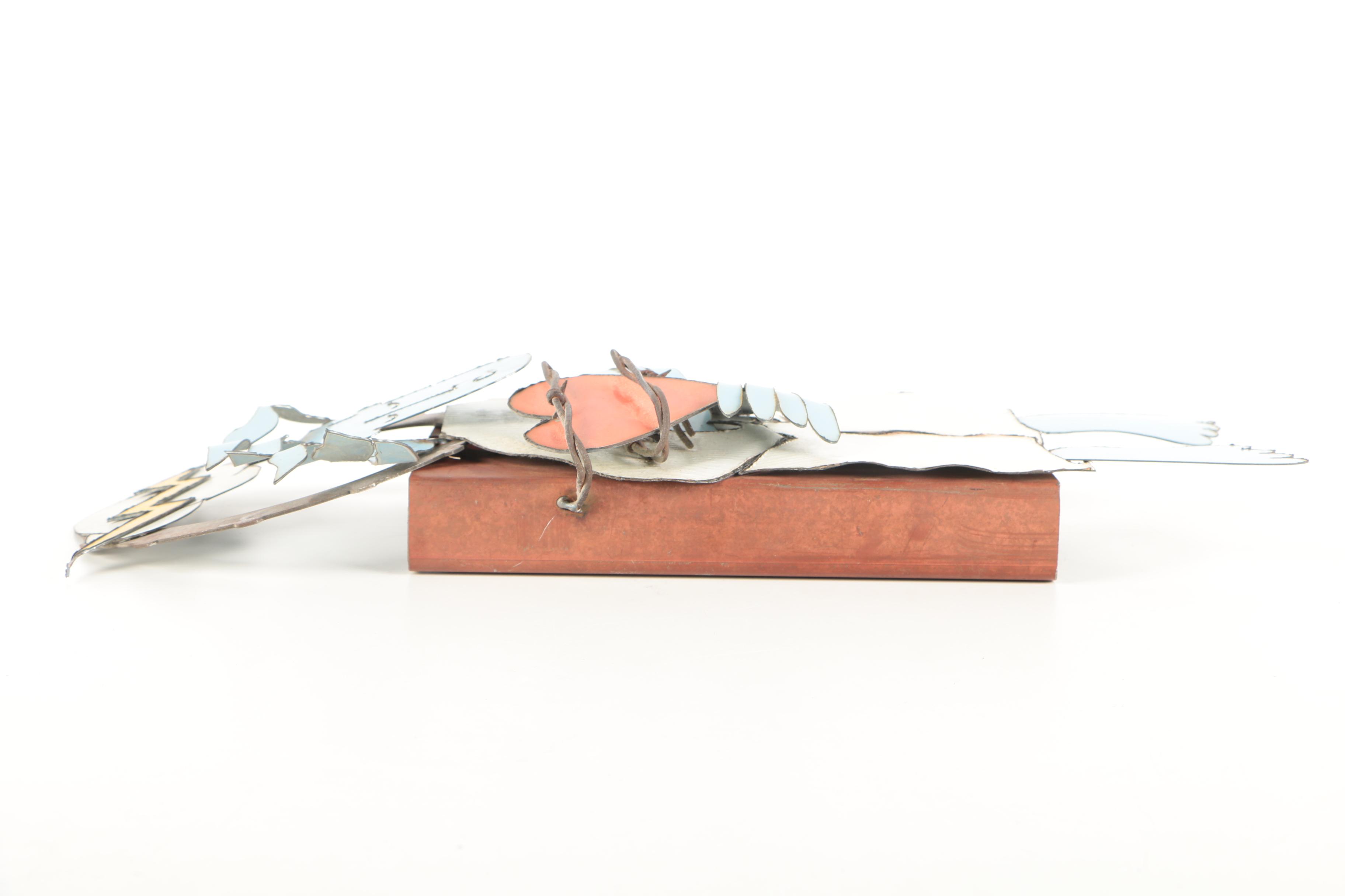 Katz Original Metal Sculpture "Our Lady Of The Captive Heart"