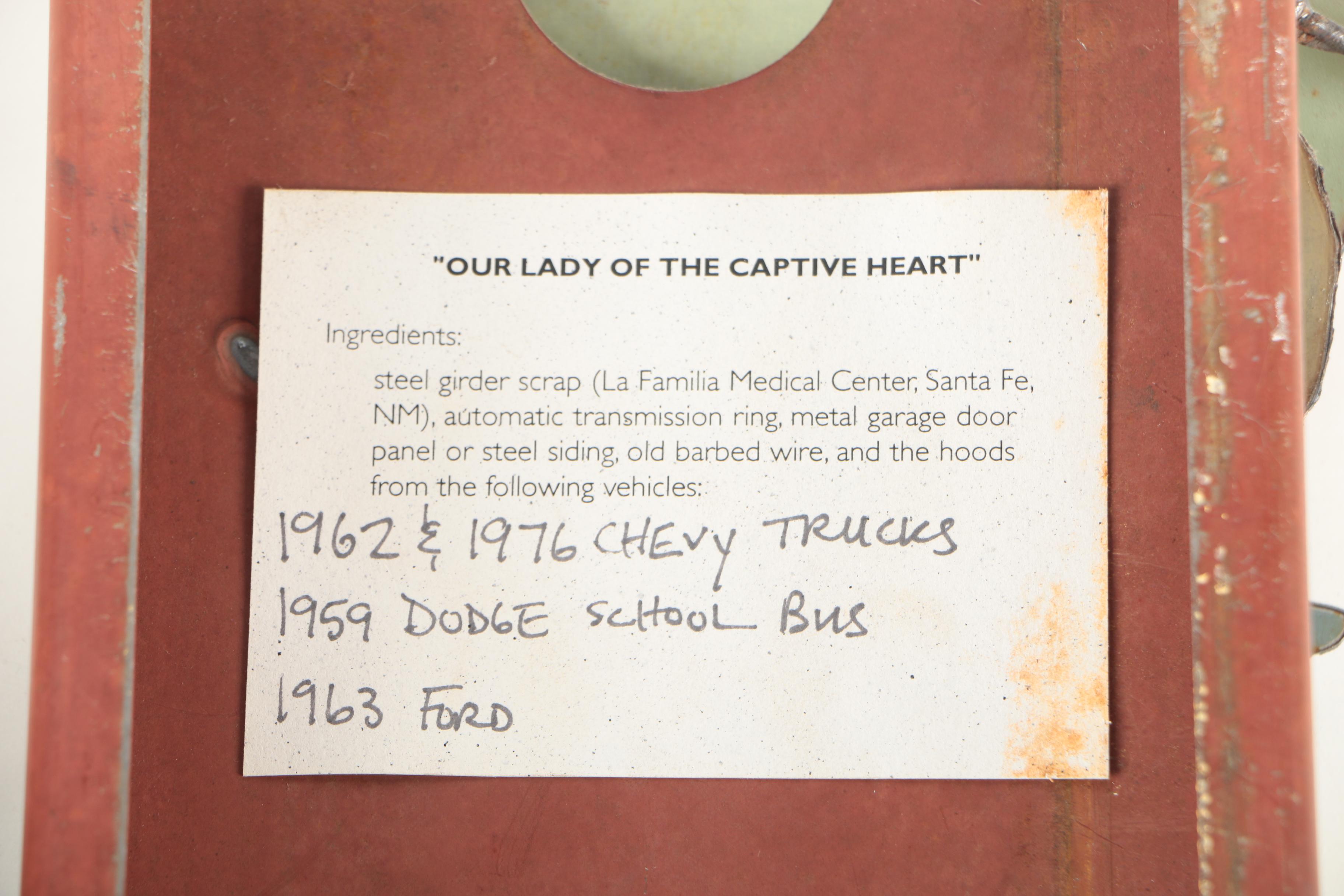 Katz Original Metal Sculpture "Our Lady Of The Captive Heart"