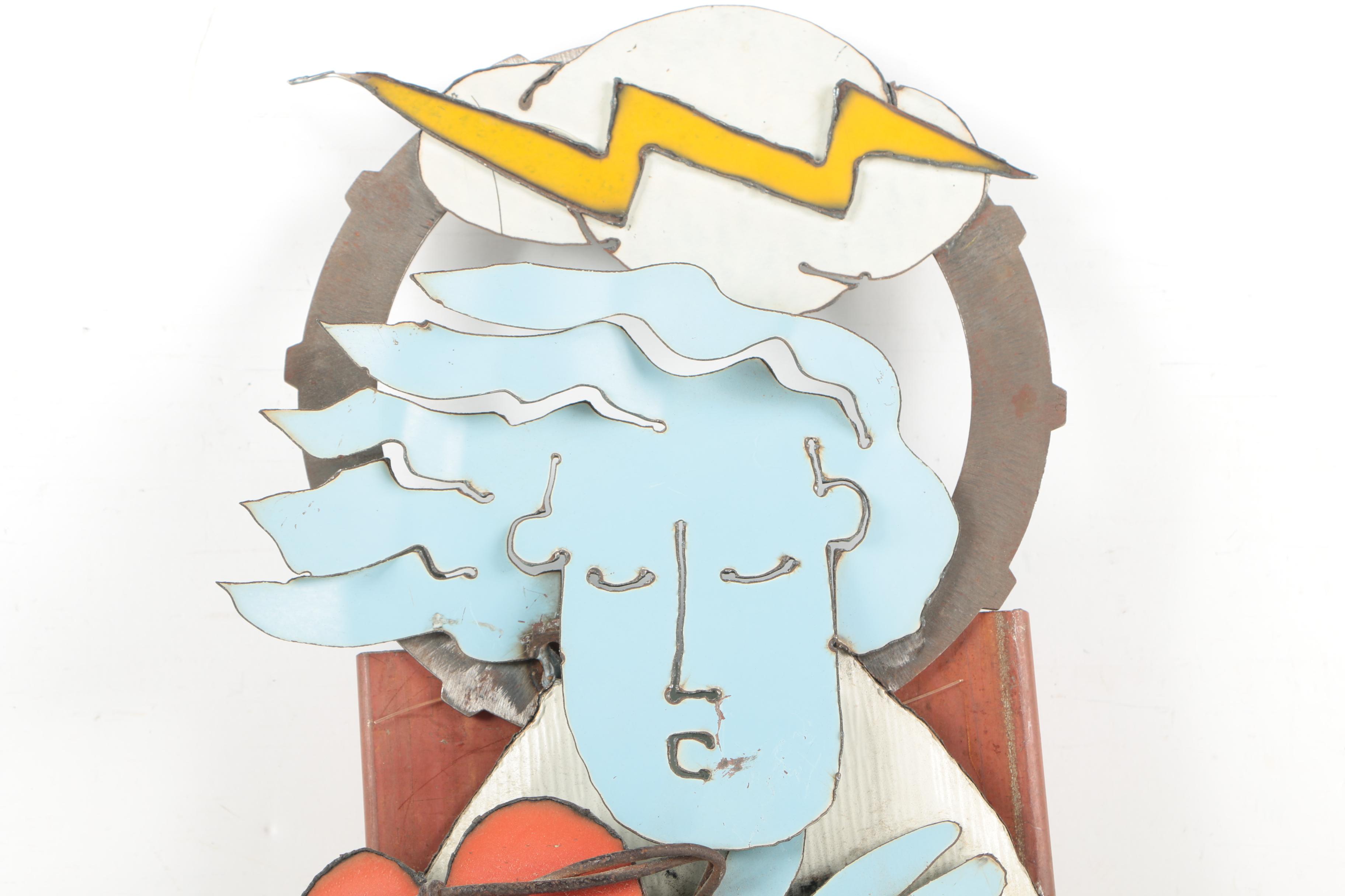 Katz Original Metal Sculpture "Our Lady Of The Captive Heart"