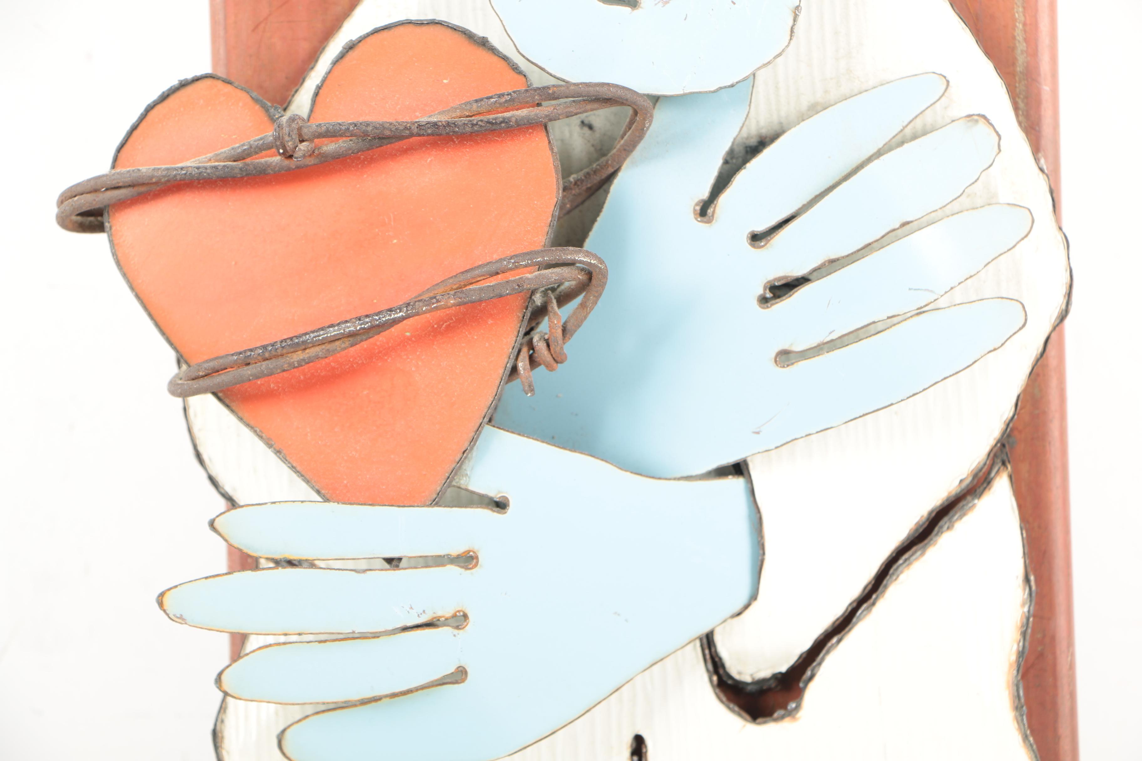 Katz Original Metal Sculpture "Our Lady Of The Captive Heart"