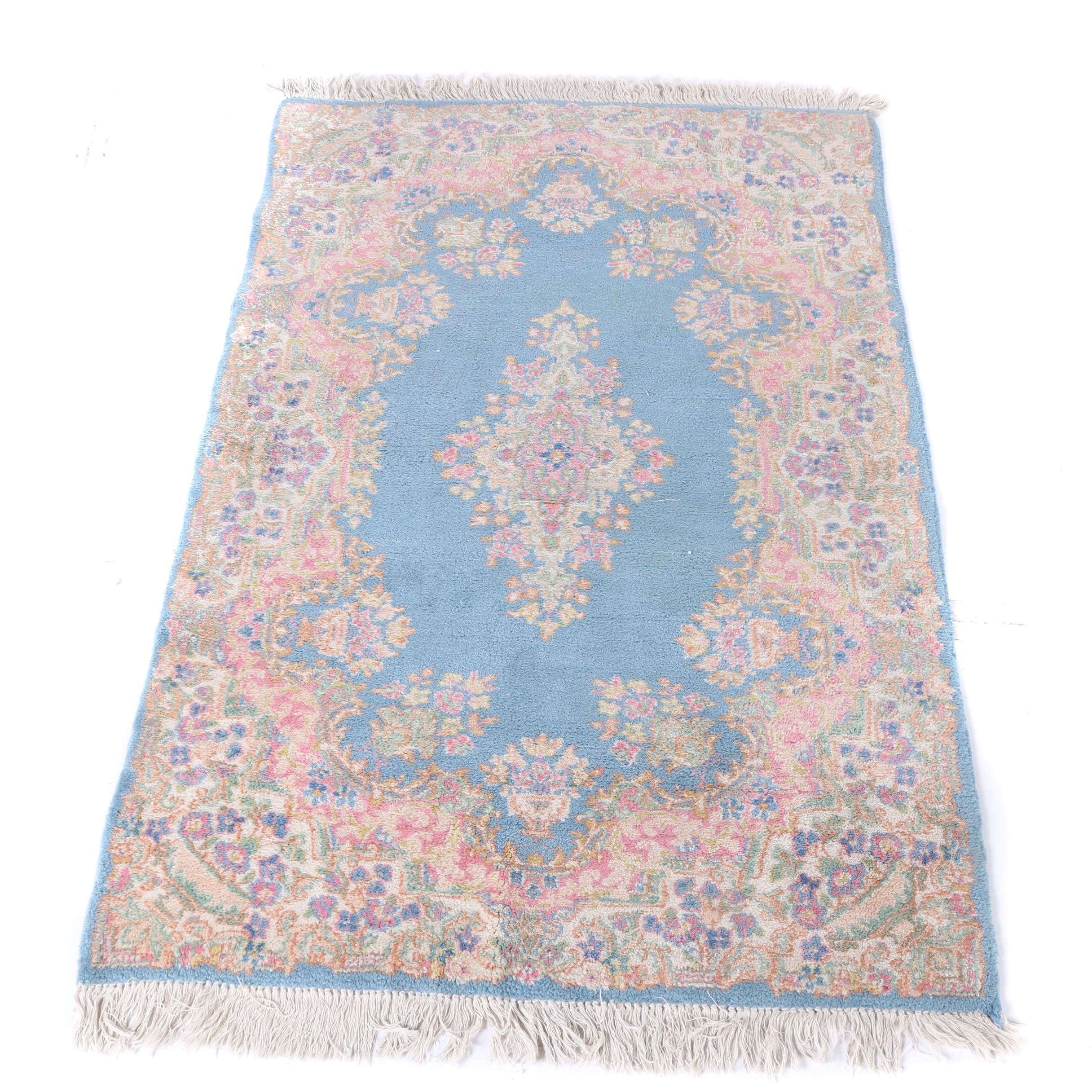 Hand-Knotted Indo-Persian Kerman Area Rug