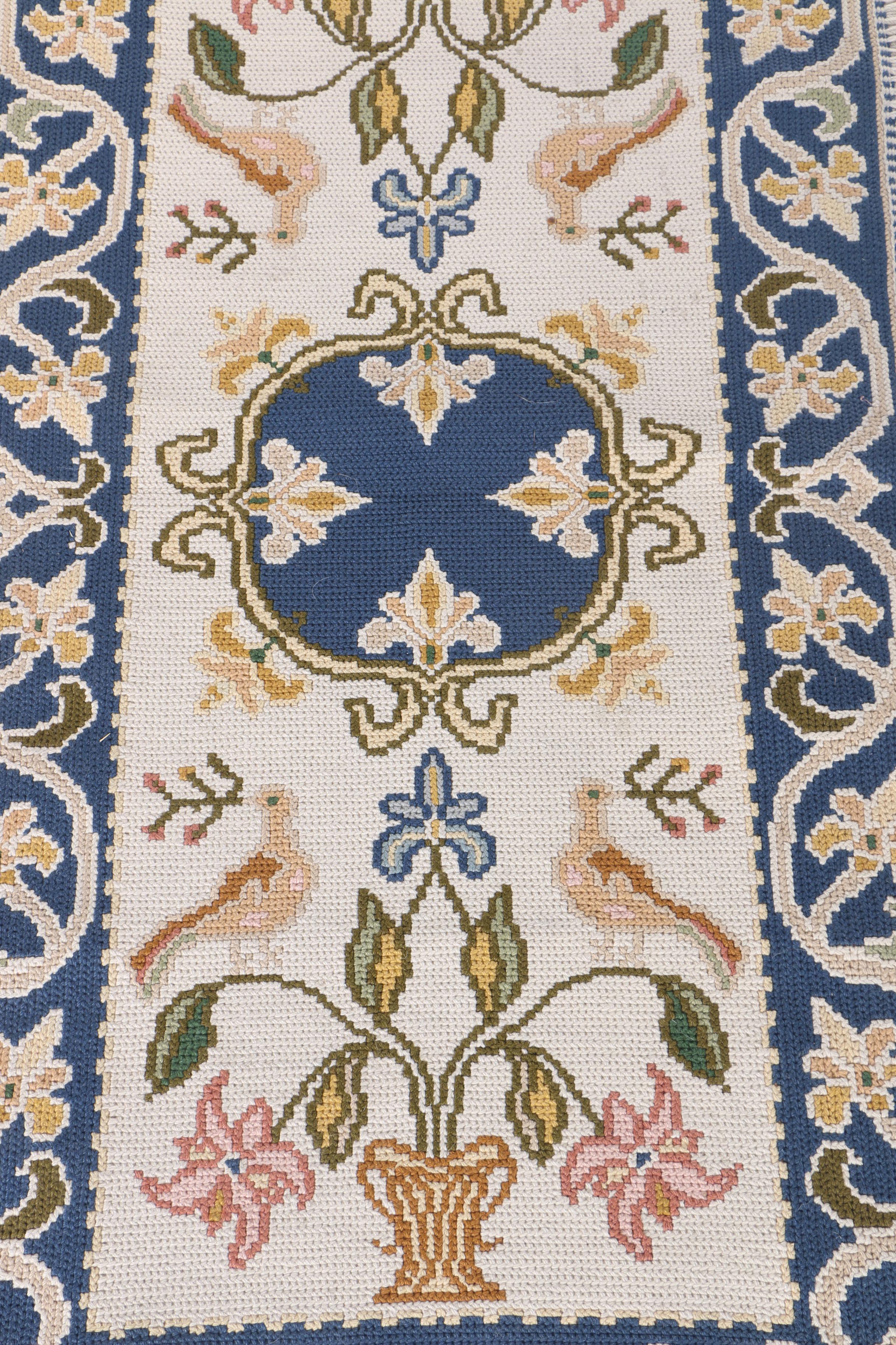 Hand-Woven Floral Area Rug