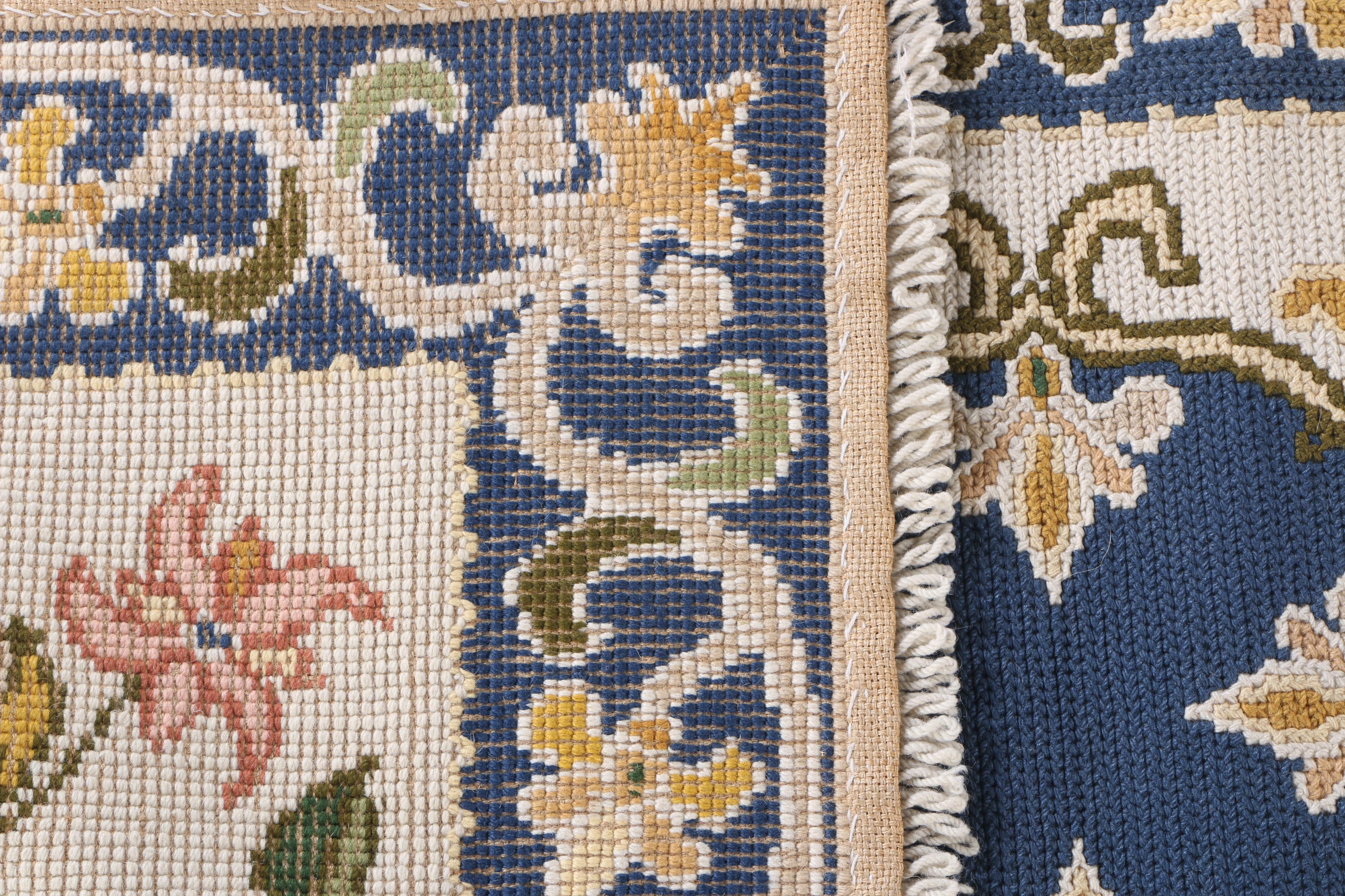 Hand-Woven Floral Area Rug