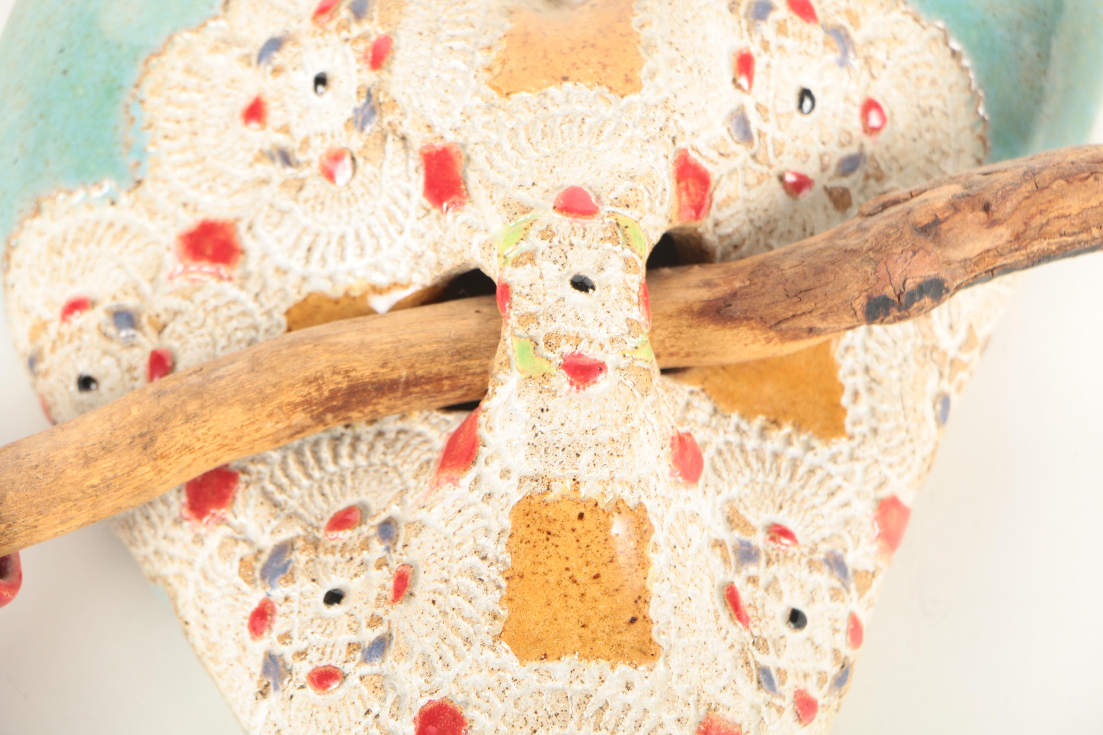 L. Pollpeter Eskenazi Original Ceramic Pierced Heart