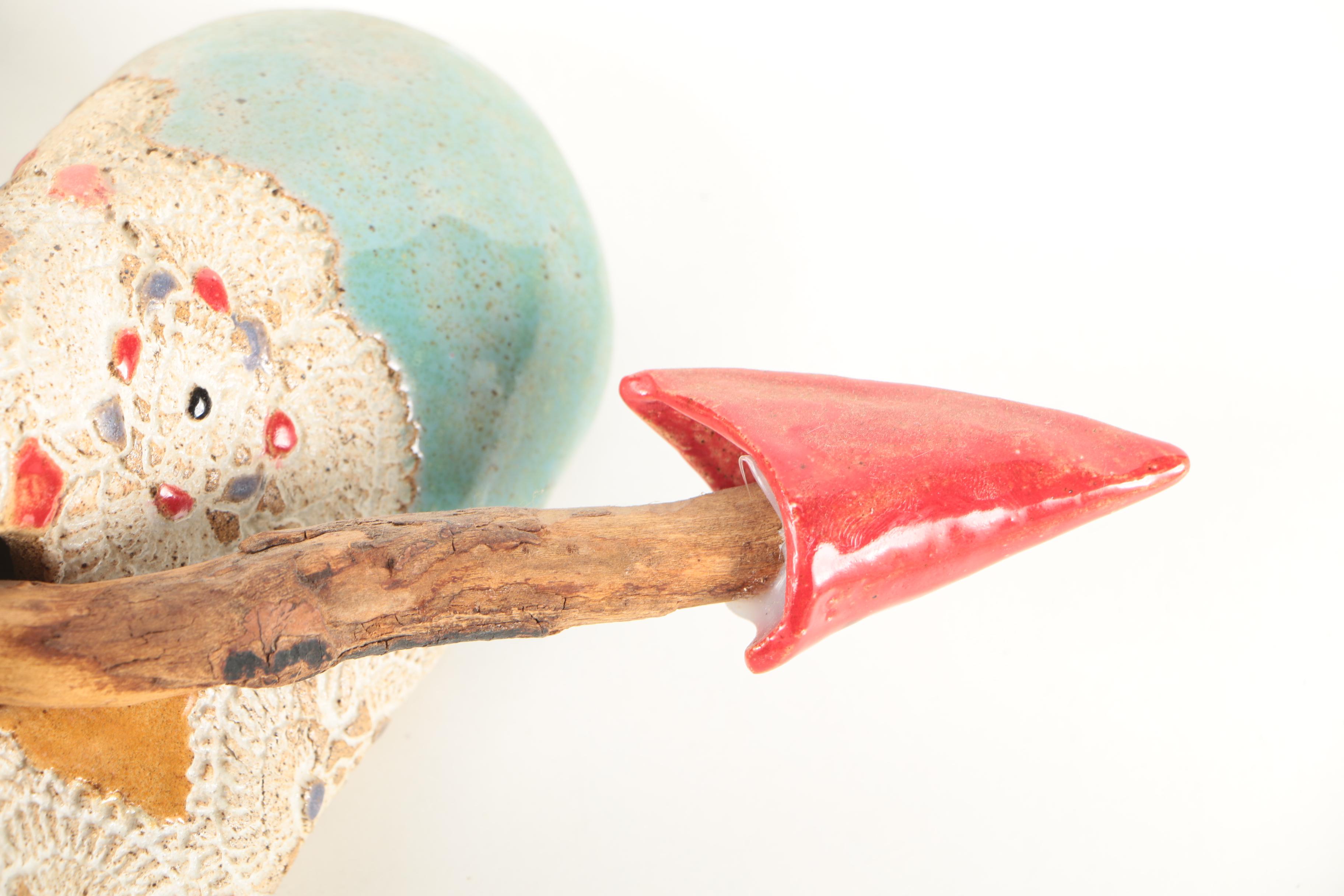 L. Pollpeter Eskenazi Original Ceramic Pierced Heart