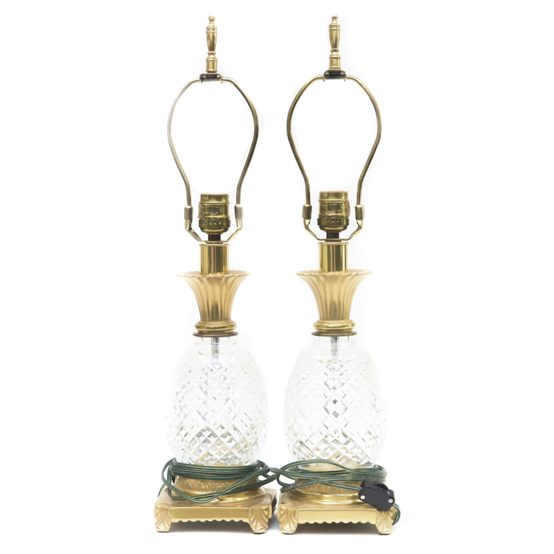 Pair of Waterford Crystal "Hospitality" Table Lamps