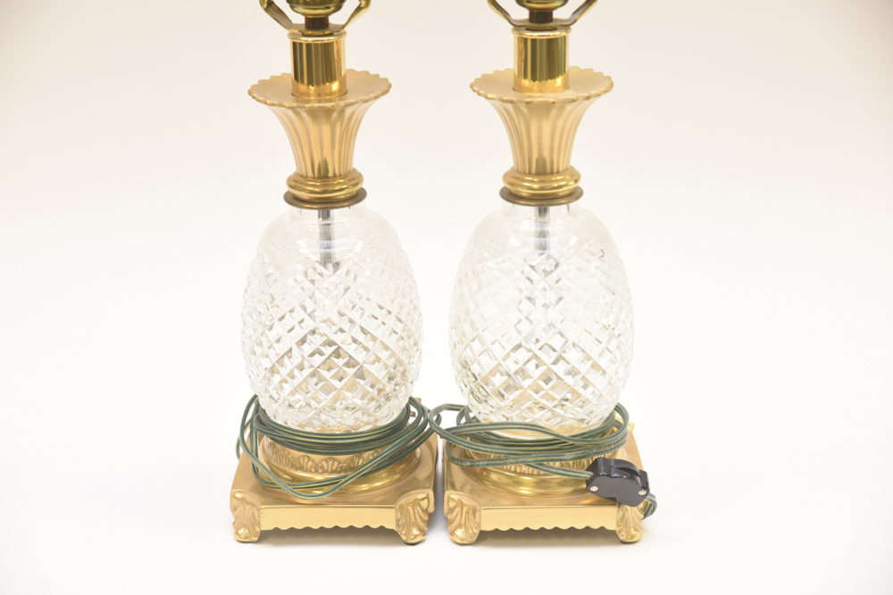 Pair of Waterford Crystal "Hospitality" Table Lamps