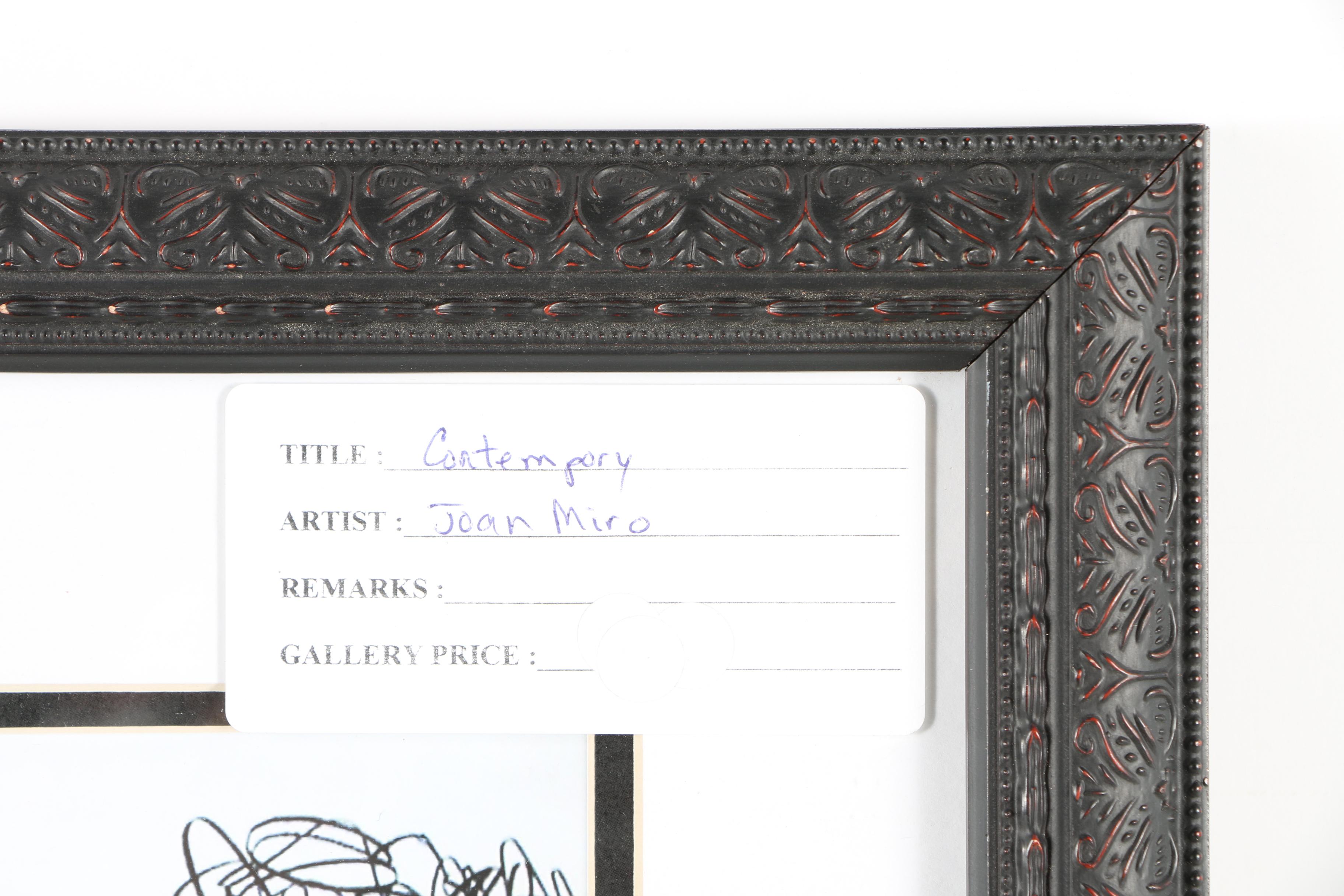 Gicleé After Joan Miró "Escalade Vers La Lune "