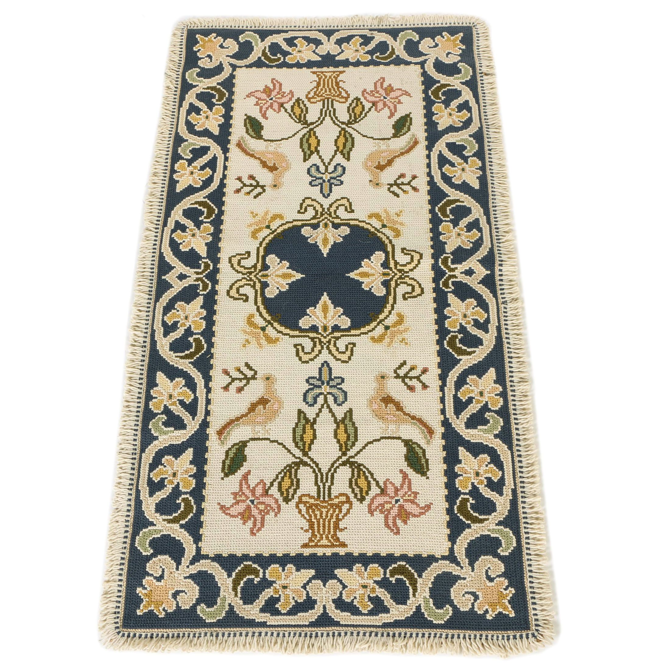 Hand-Woven Floral Area Rug