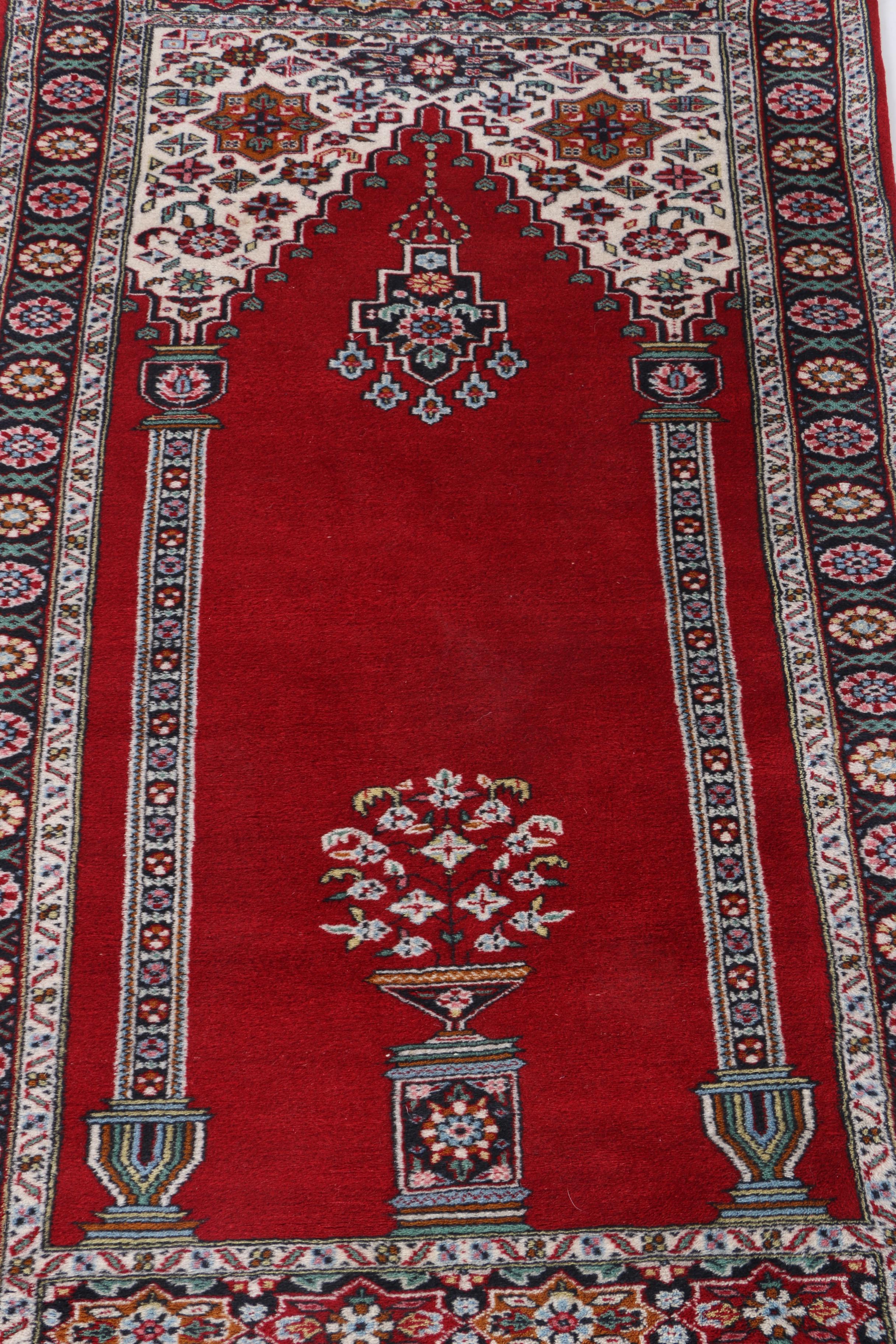 Hand-Knotted Ghiordes Prayer Rug
