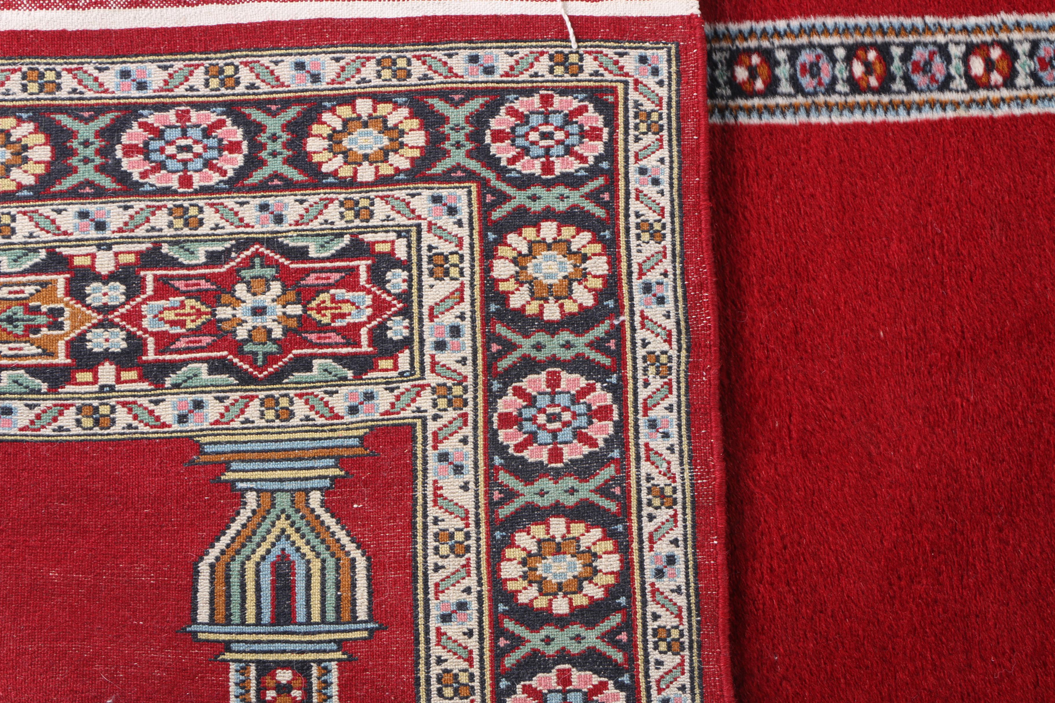 Hand-Knotted Ghiordes Prayer Rug