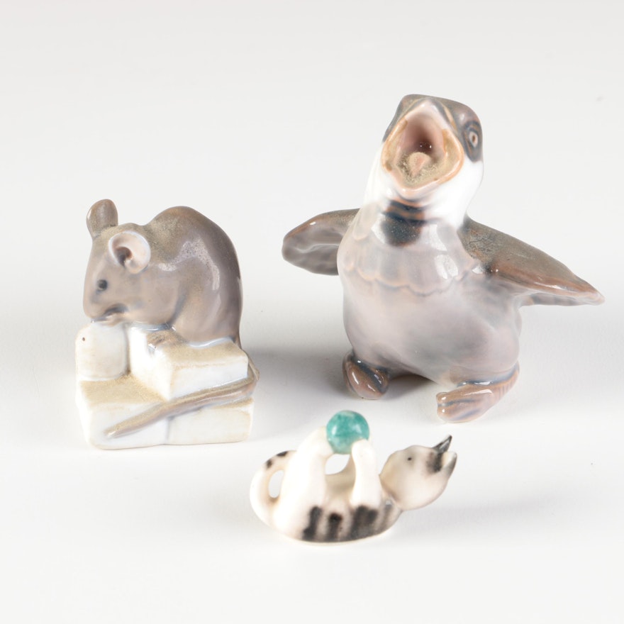 Baby Animal Figurines Including Royal Copenhagen