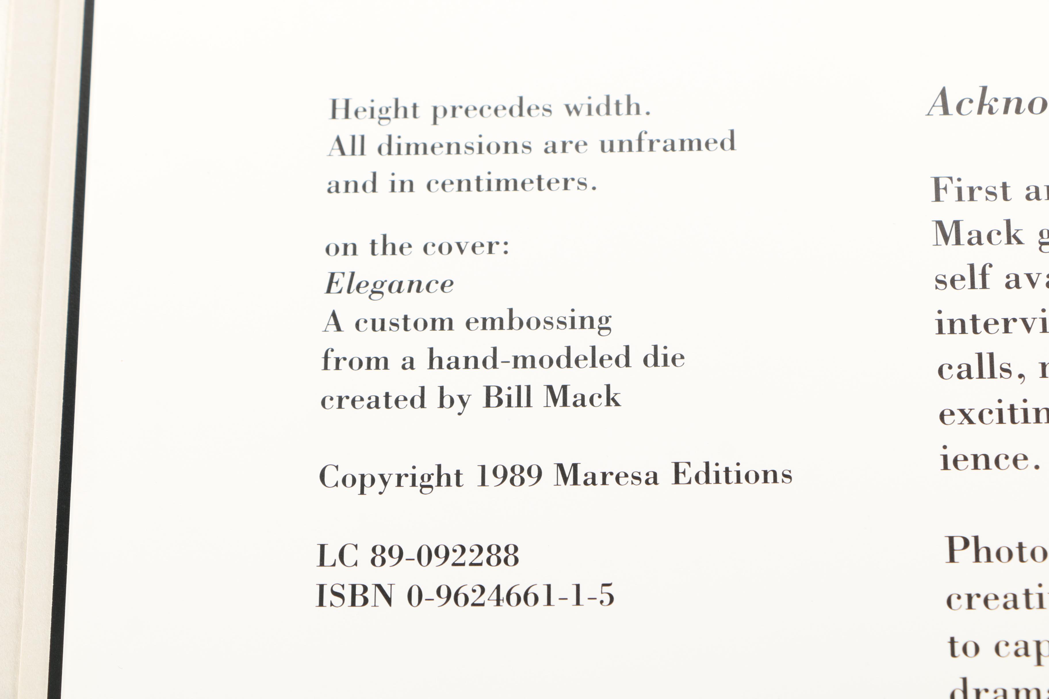 Bill Mack Signed Art Book