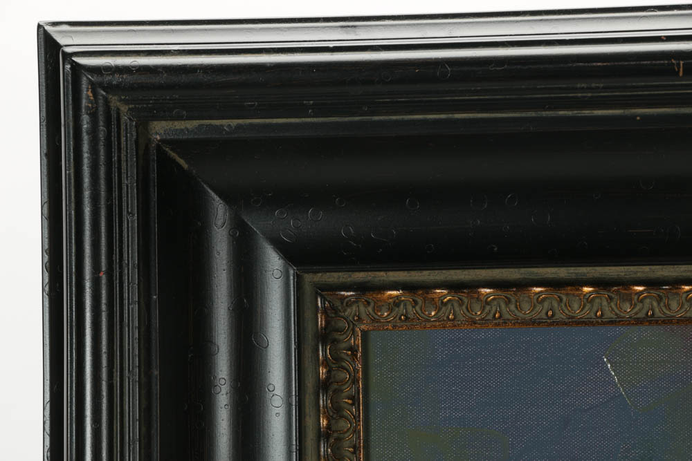 P. Charles Oil Painting of a Rooster