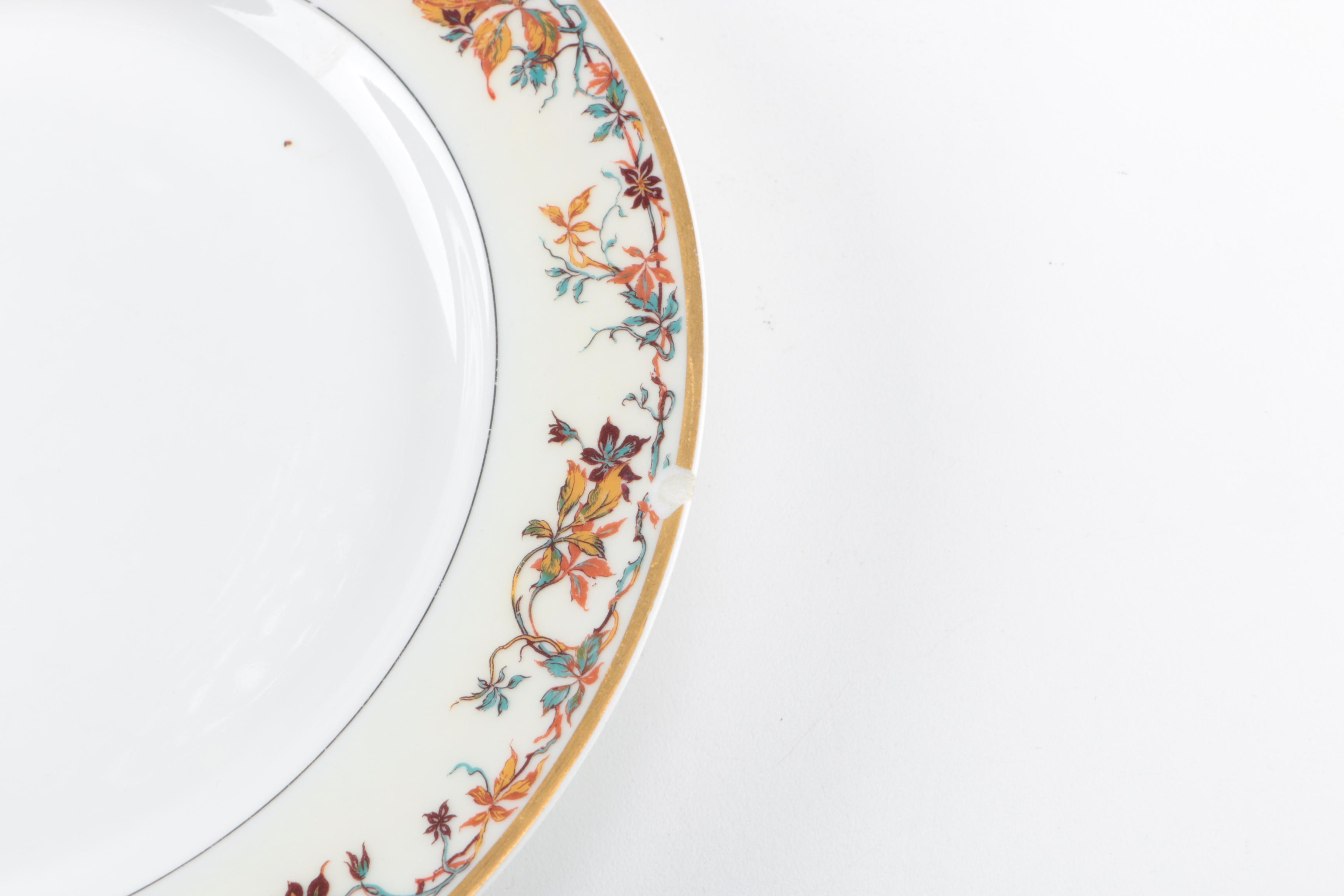 Limoges "Autumn" Porcelain Tableware Set