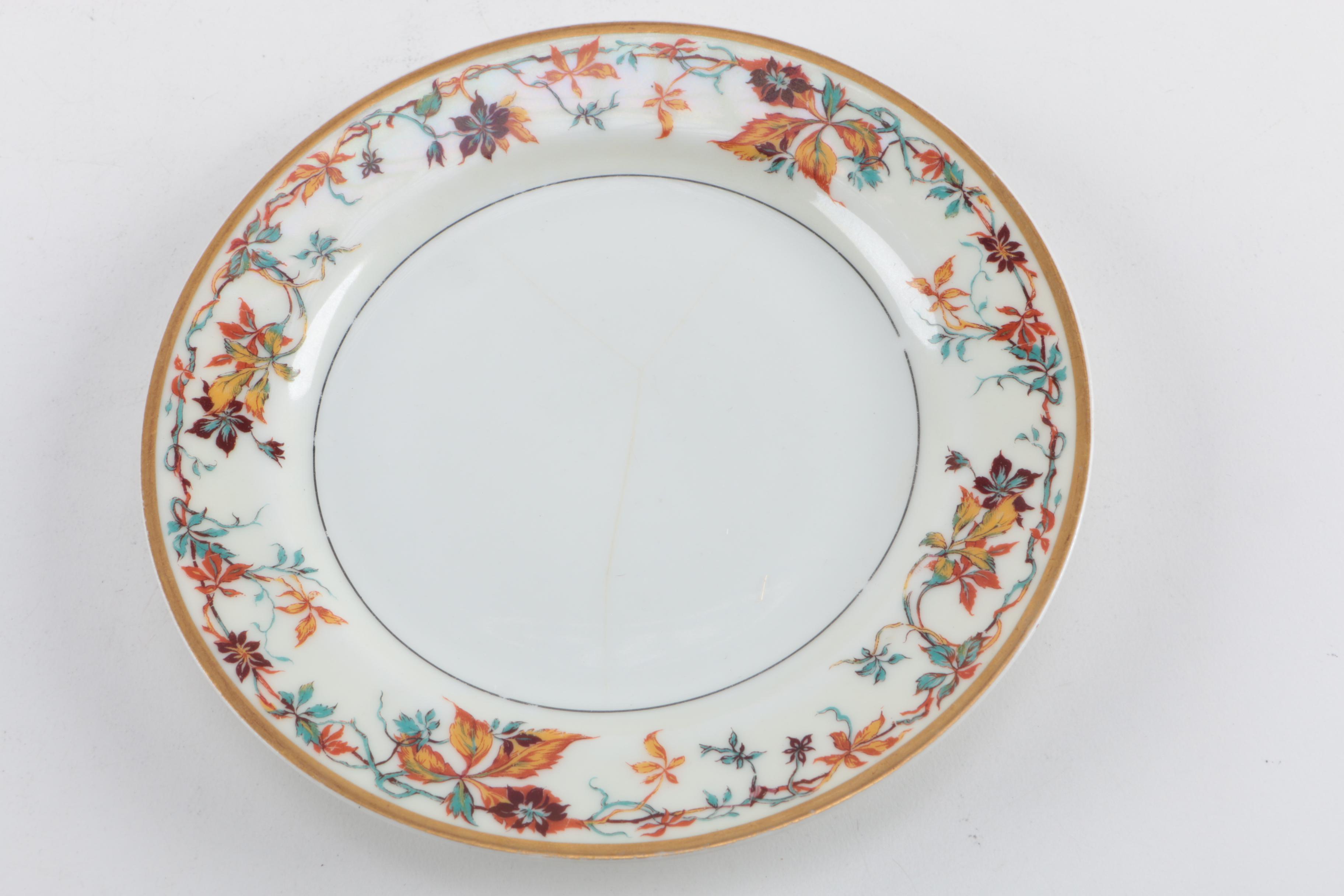 Limoges "Autumn" Porcelain Tableware Set