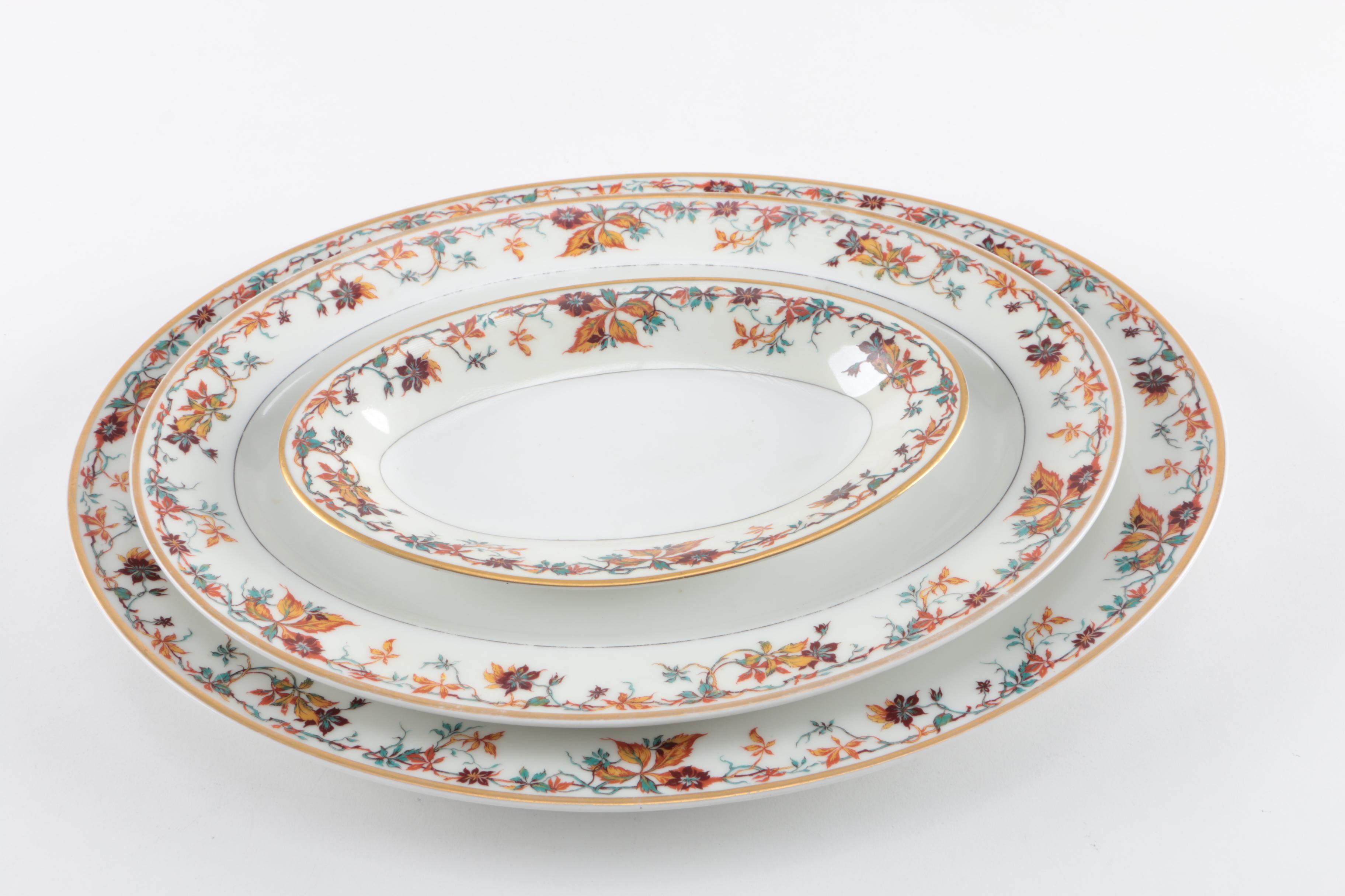 Limoges "Autumn" Porcelain Tableware Set