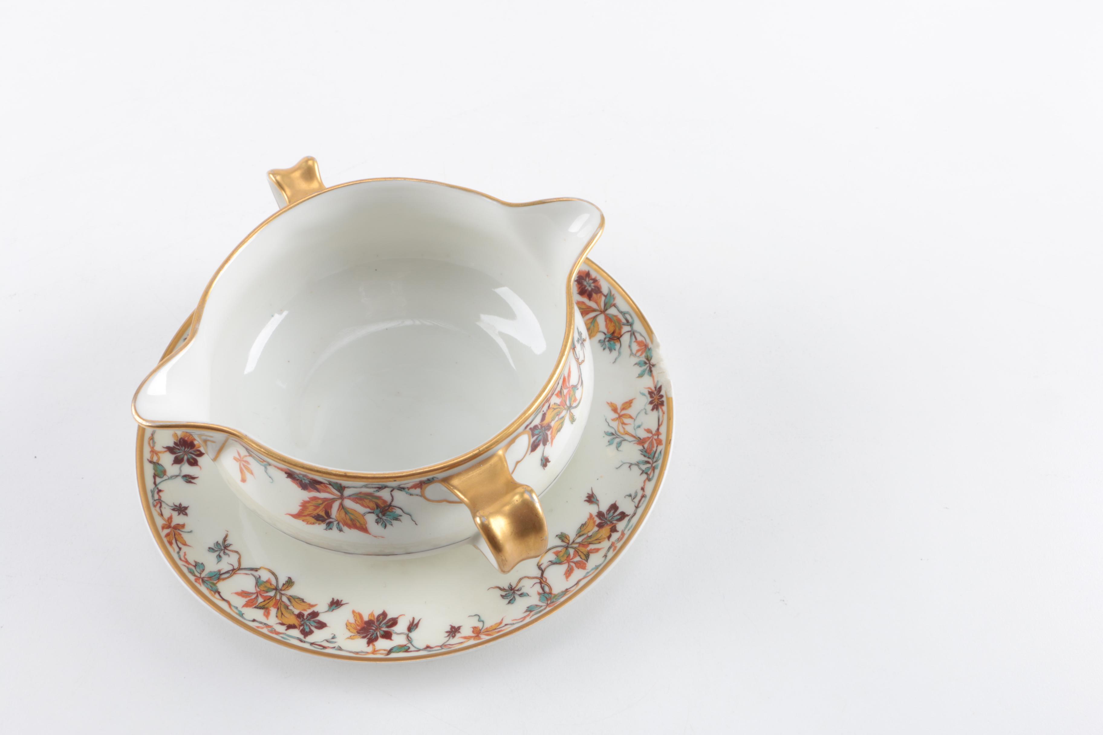 Limoges "Autumn" Porcelain Tableware Set