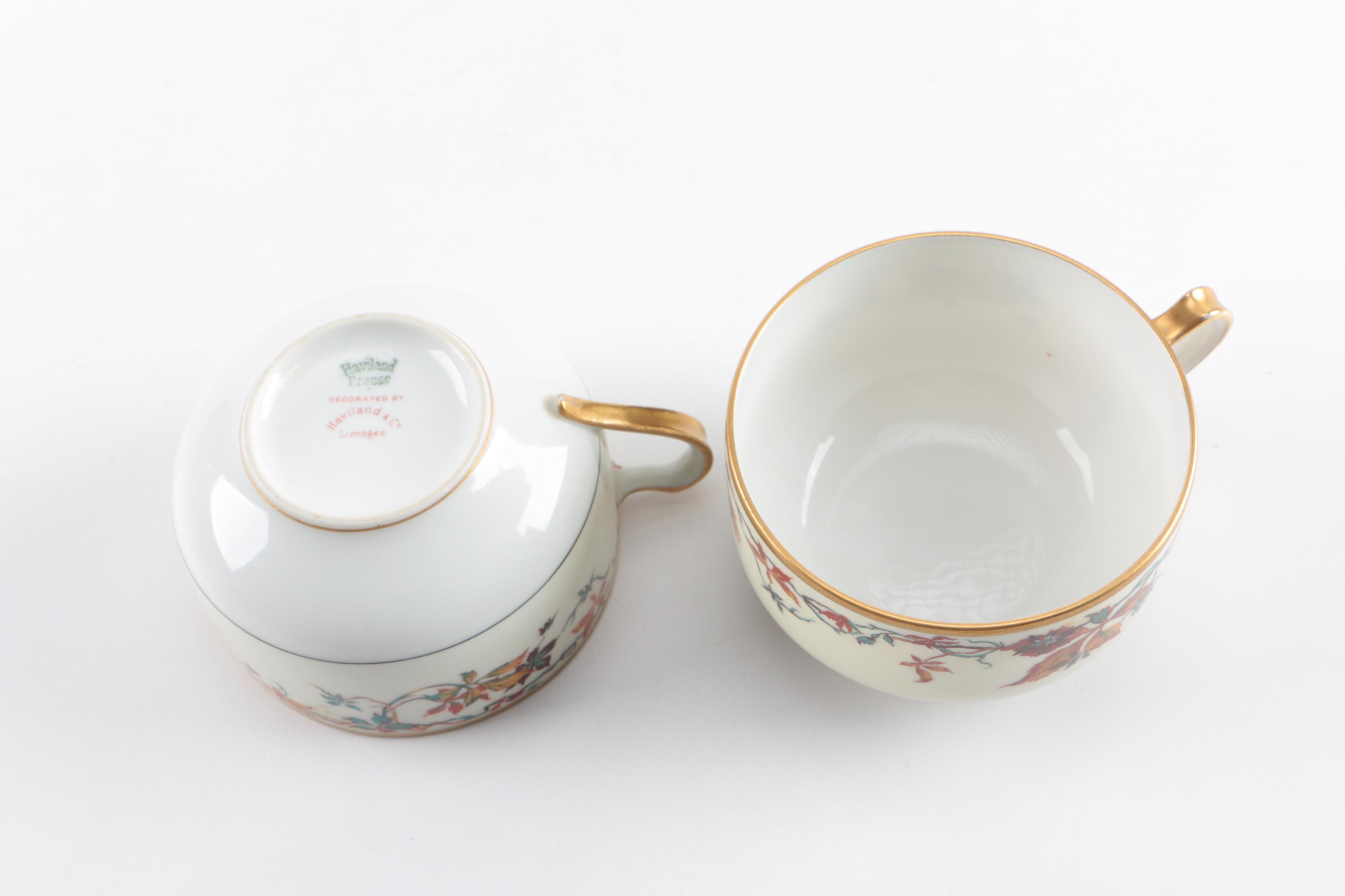 Limoges "Autumn" Porcelain Tableware Set