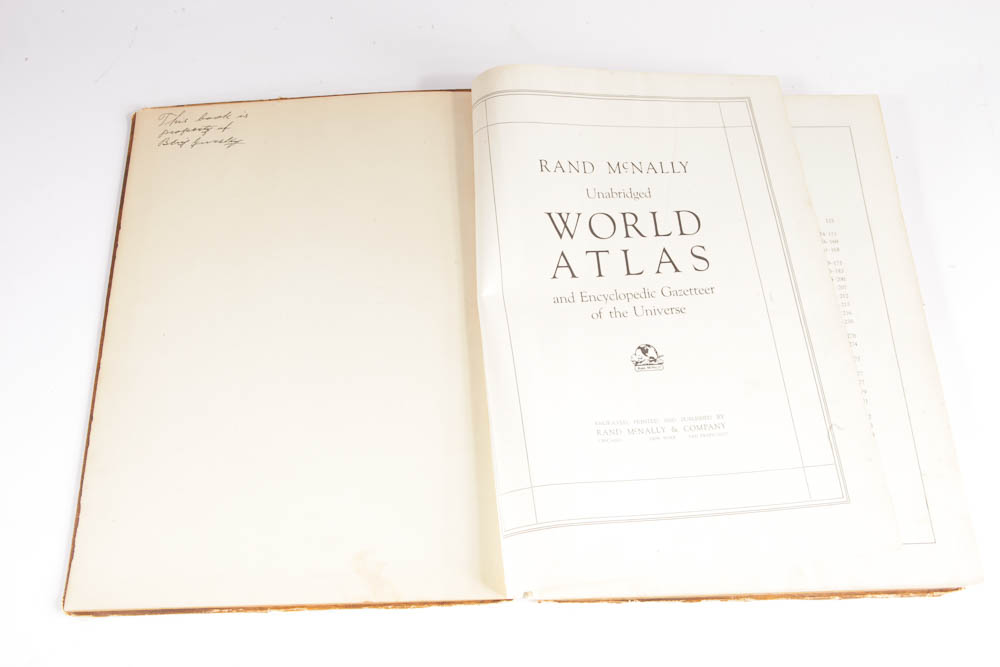 1937 Rand McNally World Atlas