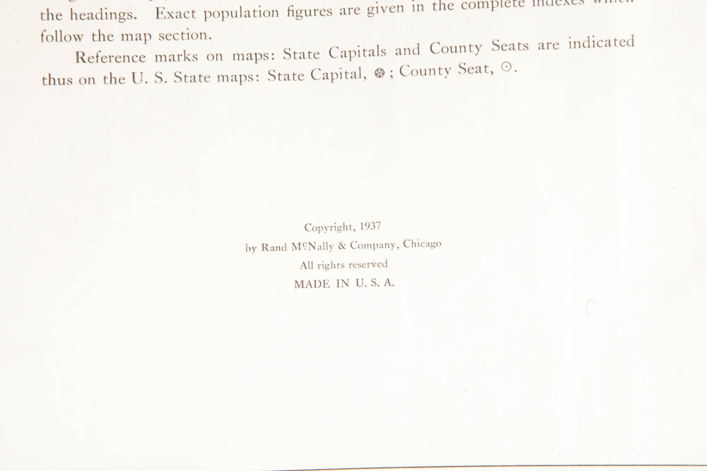 1937 Rand McNally World Atlas