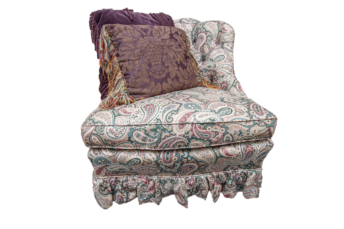 Vintage Paisley Print Chairs