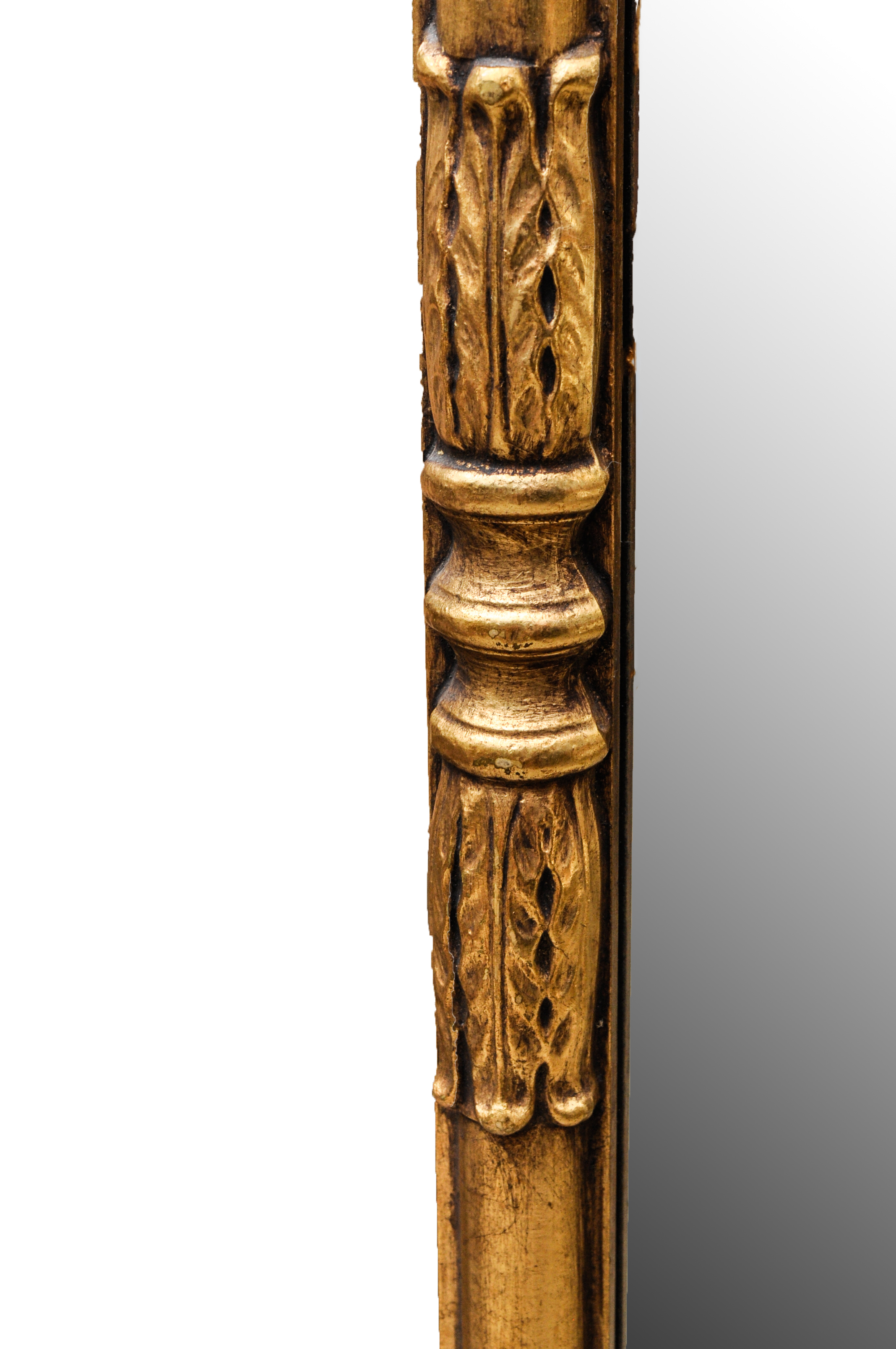 French Rococo Style Marble Top Hall Table and Mirror Set