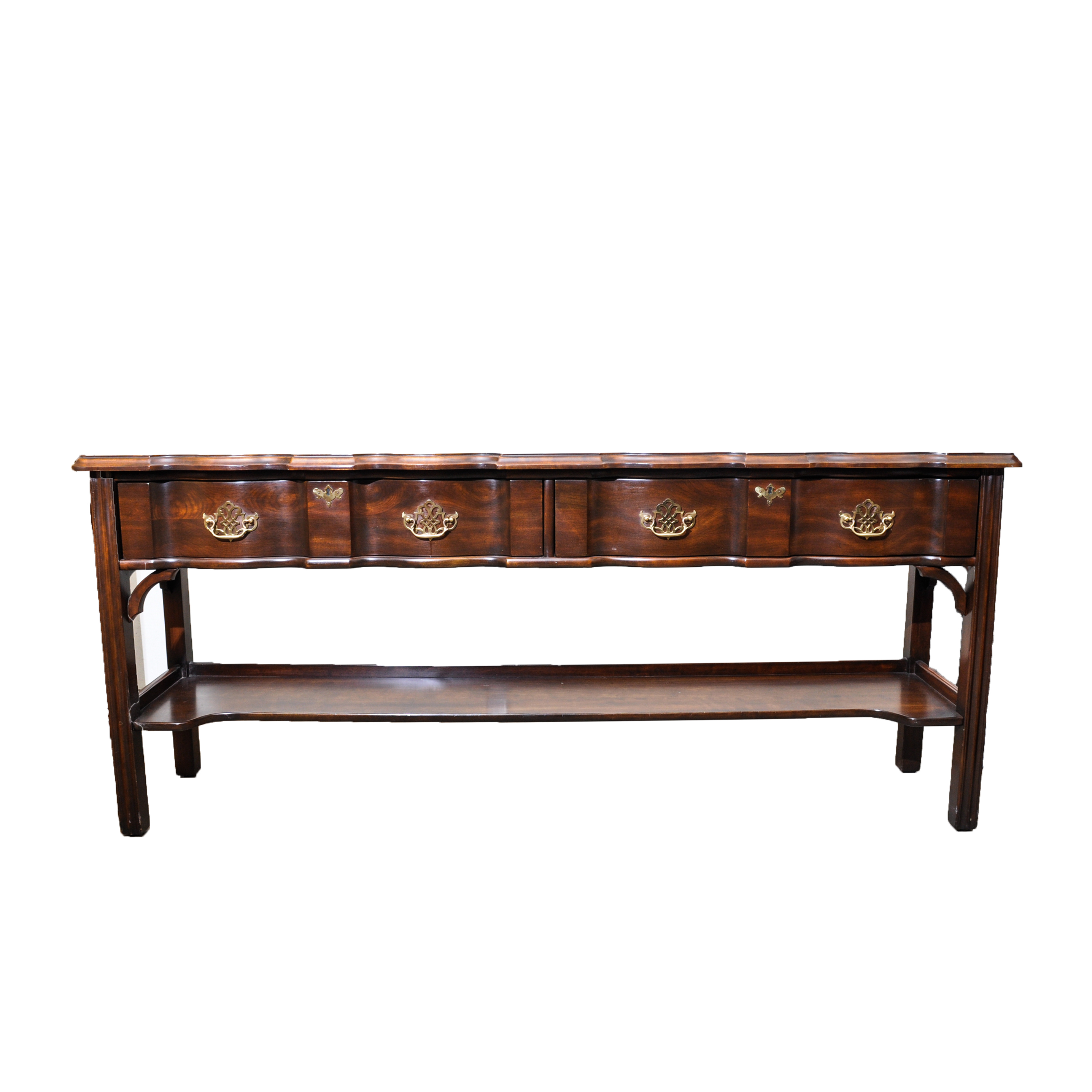 Block Front Sofa Table with Drawers by Harden
