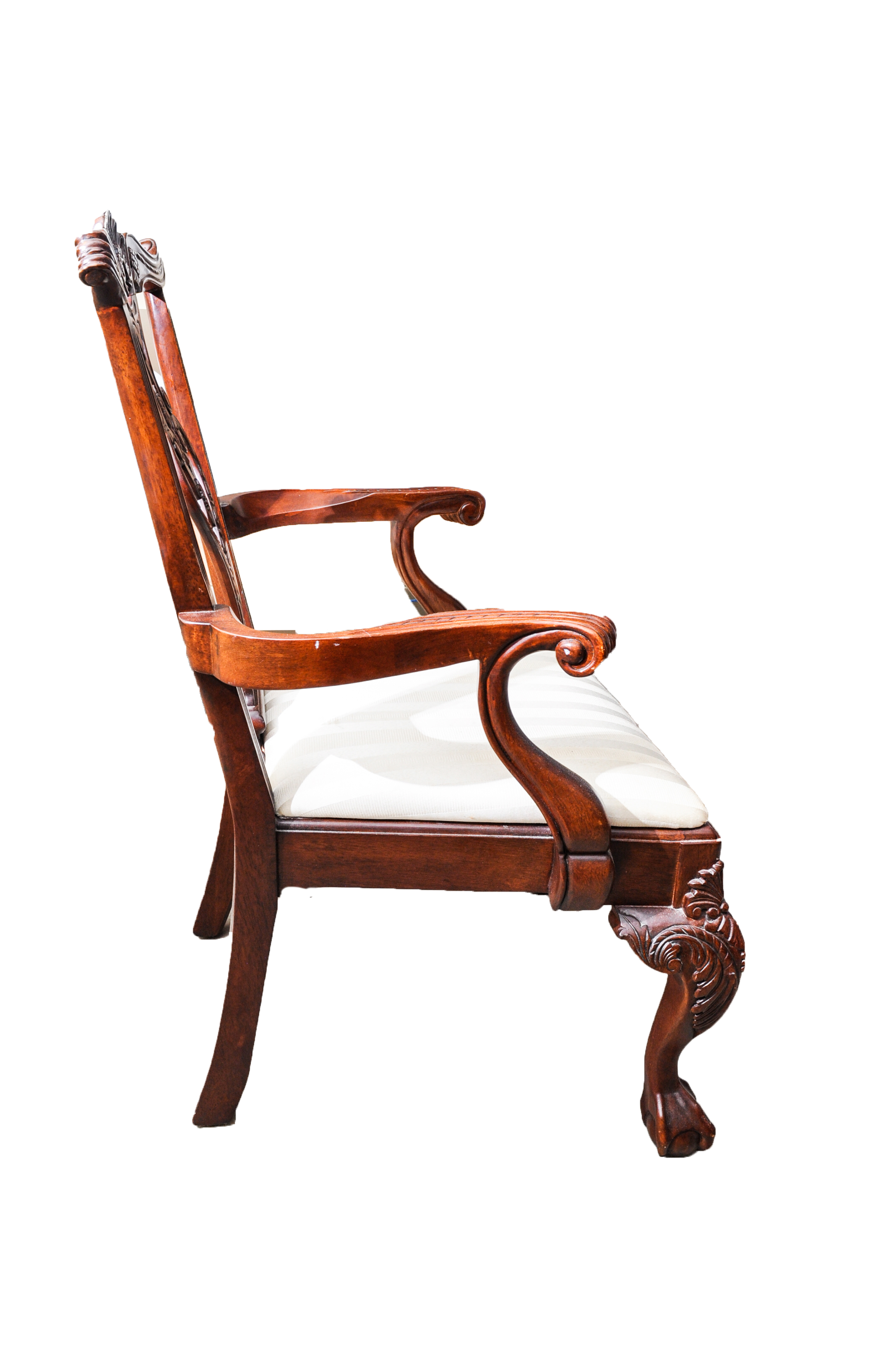 Vintage Chippendale Style Arm Chair