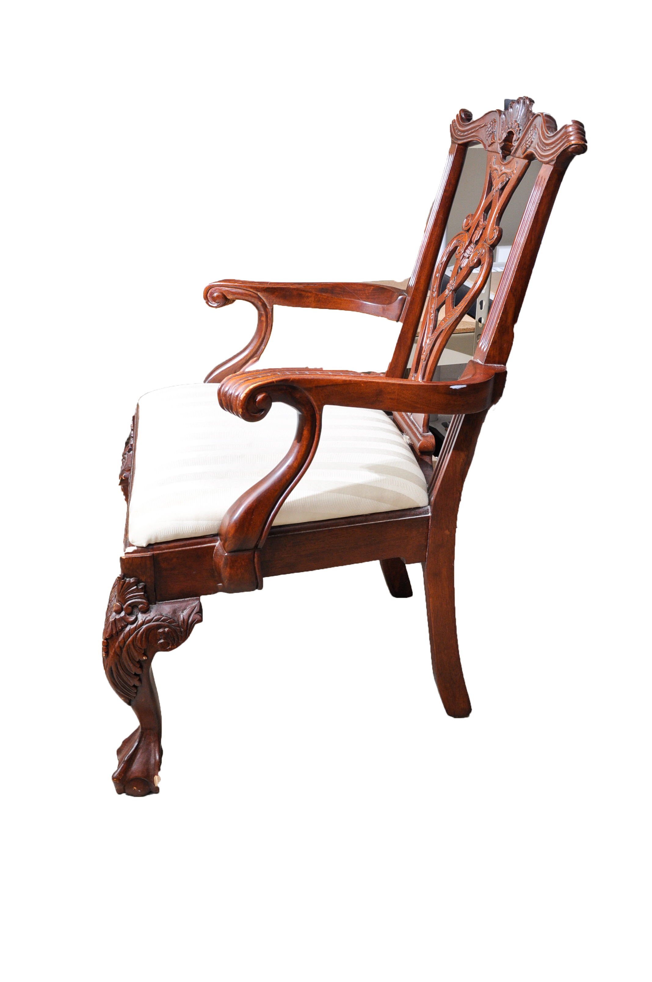 Vintage Chippendale Style Arm Chair