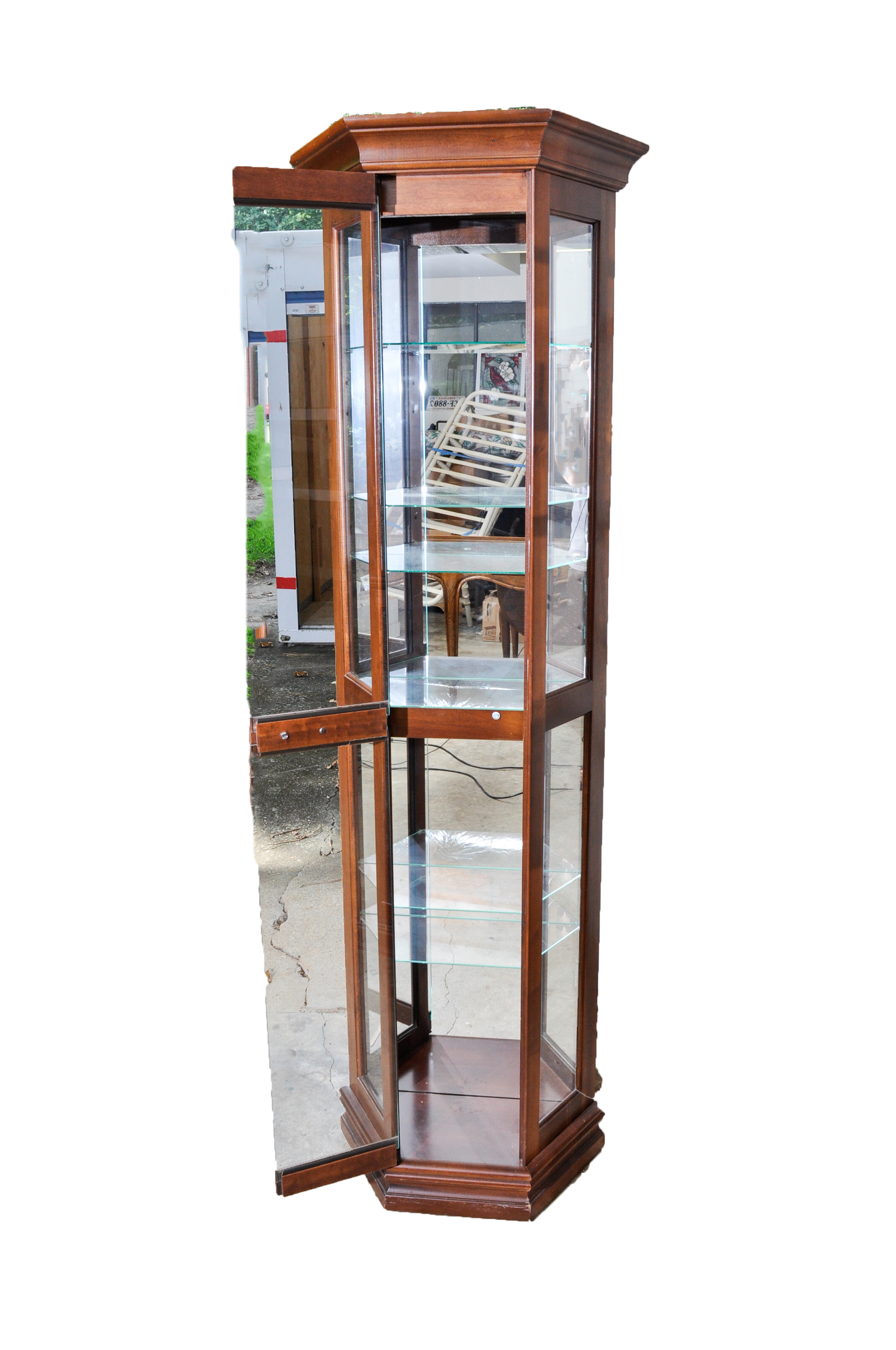 Vintage Cherry Display Cabinet