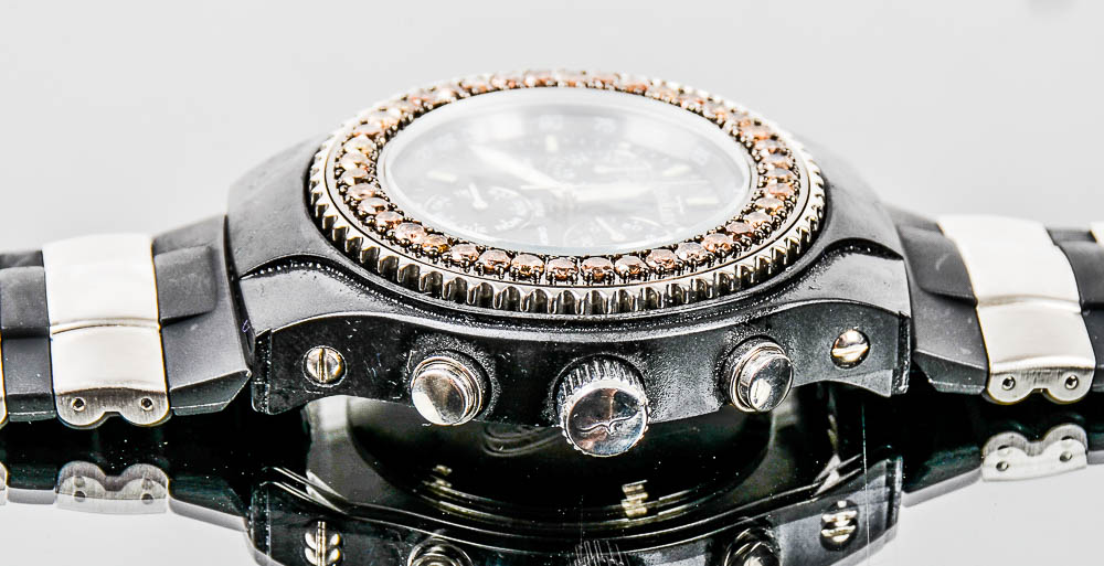 Aquamarin Sea Star Watch with 1.90 CTW Brown Diamond Bezel