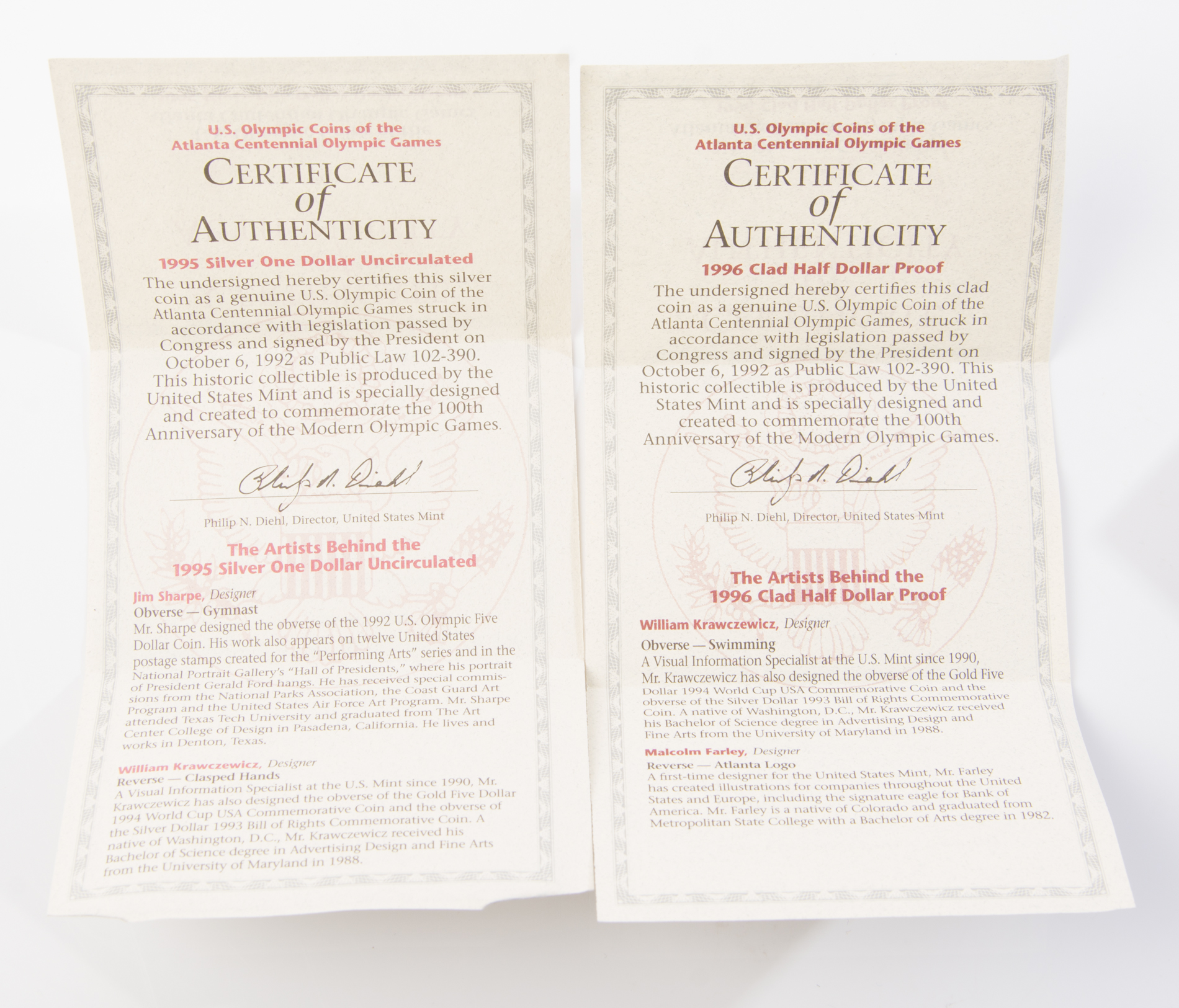 US Mint Atlanta Centennial Olympic Games Coins