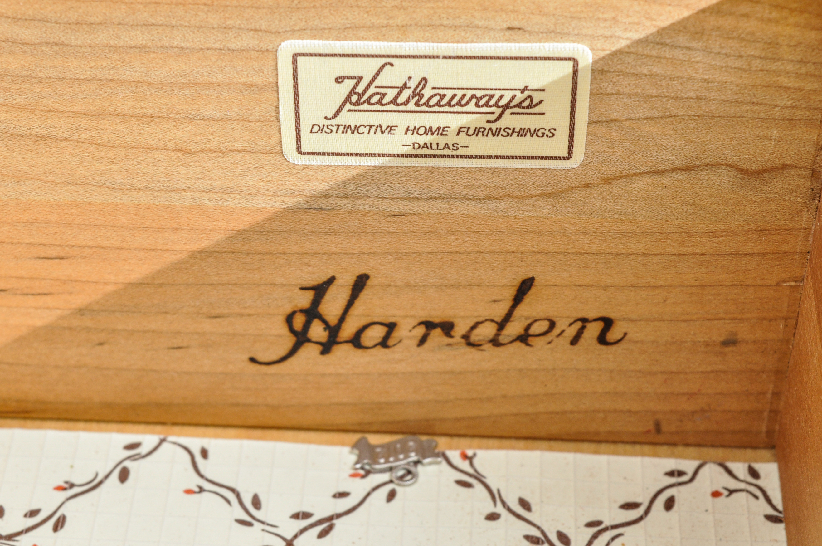 Block Front Sofa Table with Drawers by Harden