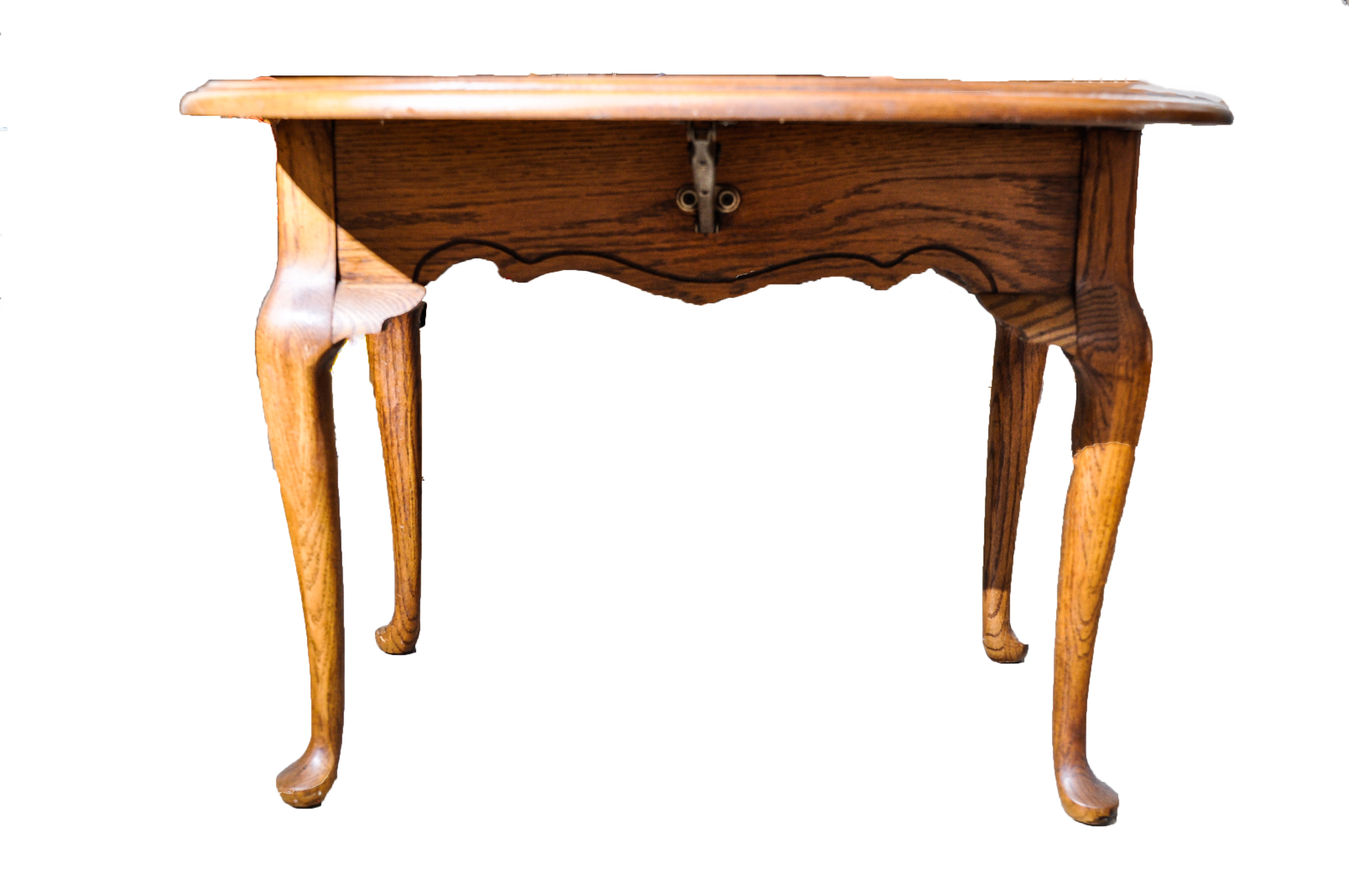 Oak Drop-Leaf End Table by Bassett