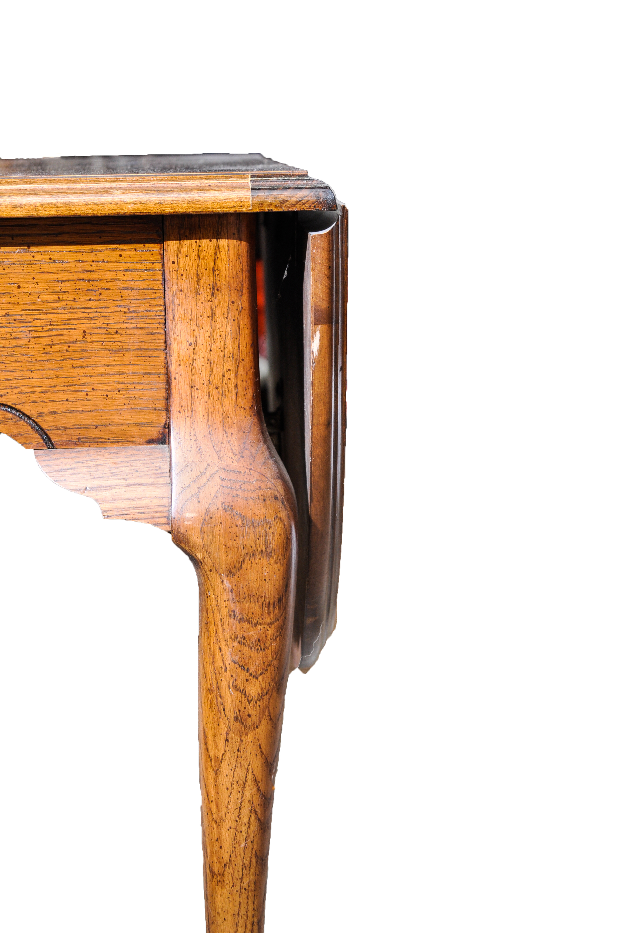 Oak Drop-Leaf End Table by Bassett