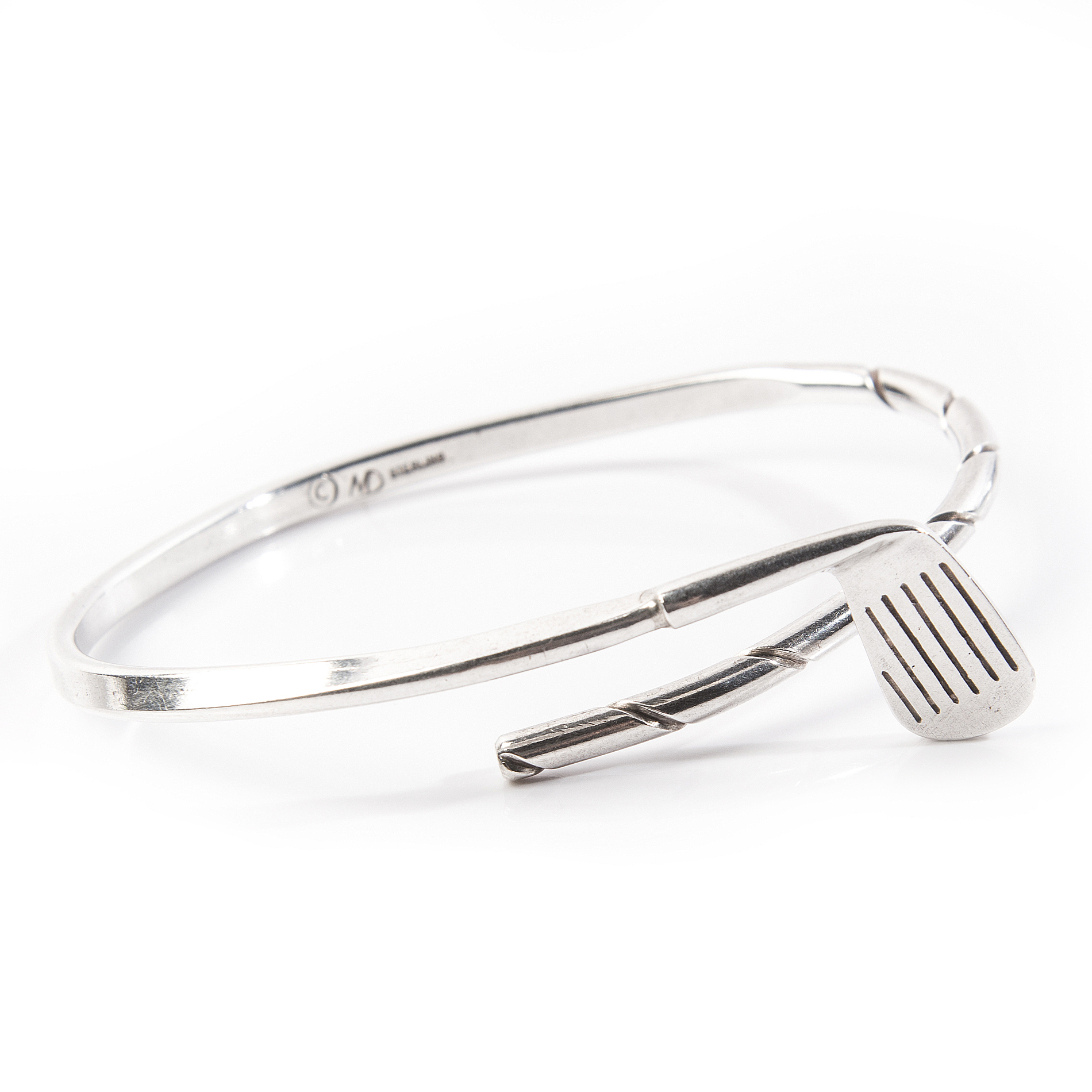 Sterling Silver Nabisco Dinah Shore Golf Club Bangle Bracelet