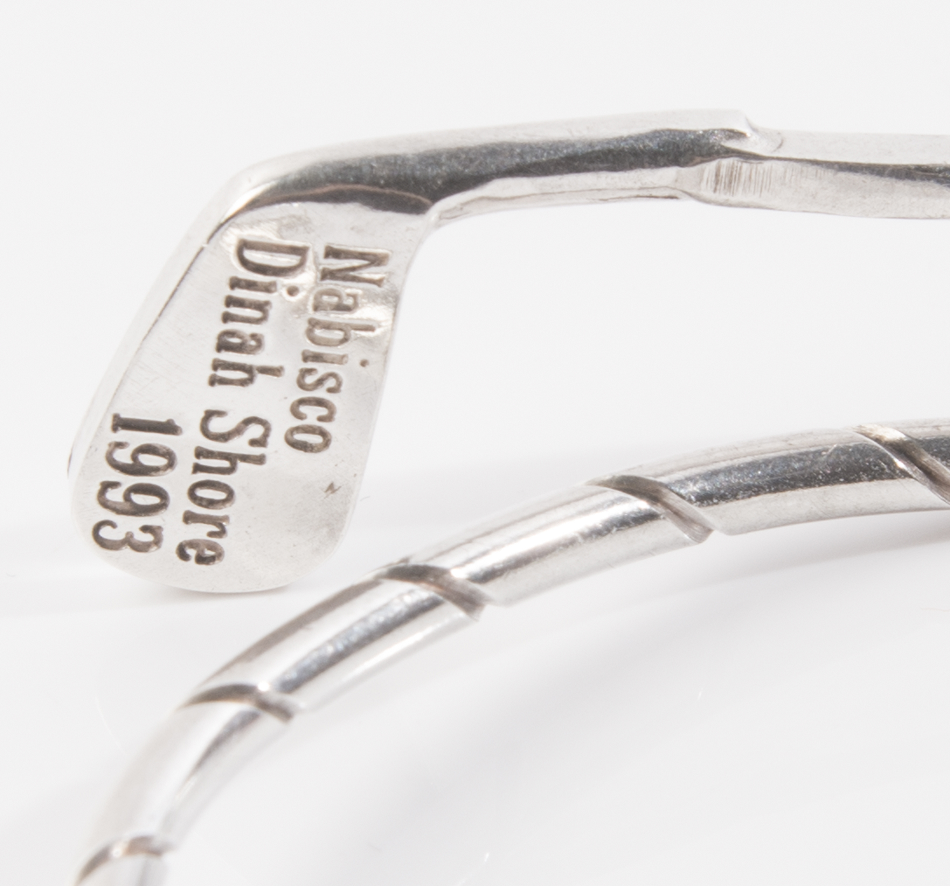 Sterling Silver Nabisco Dinah Shore Golf Club Bangle Bracelet