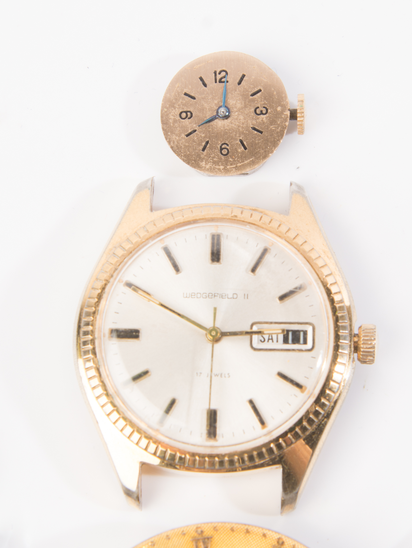 Vintage Watch Faces and Parts Including Ebel, Gruen and Girard Perregaux