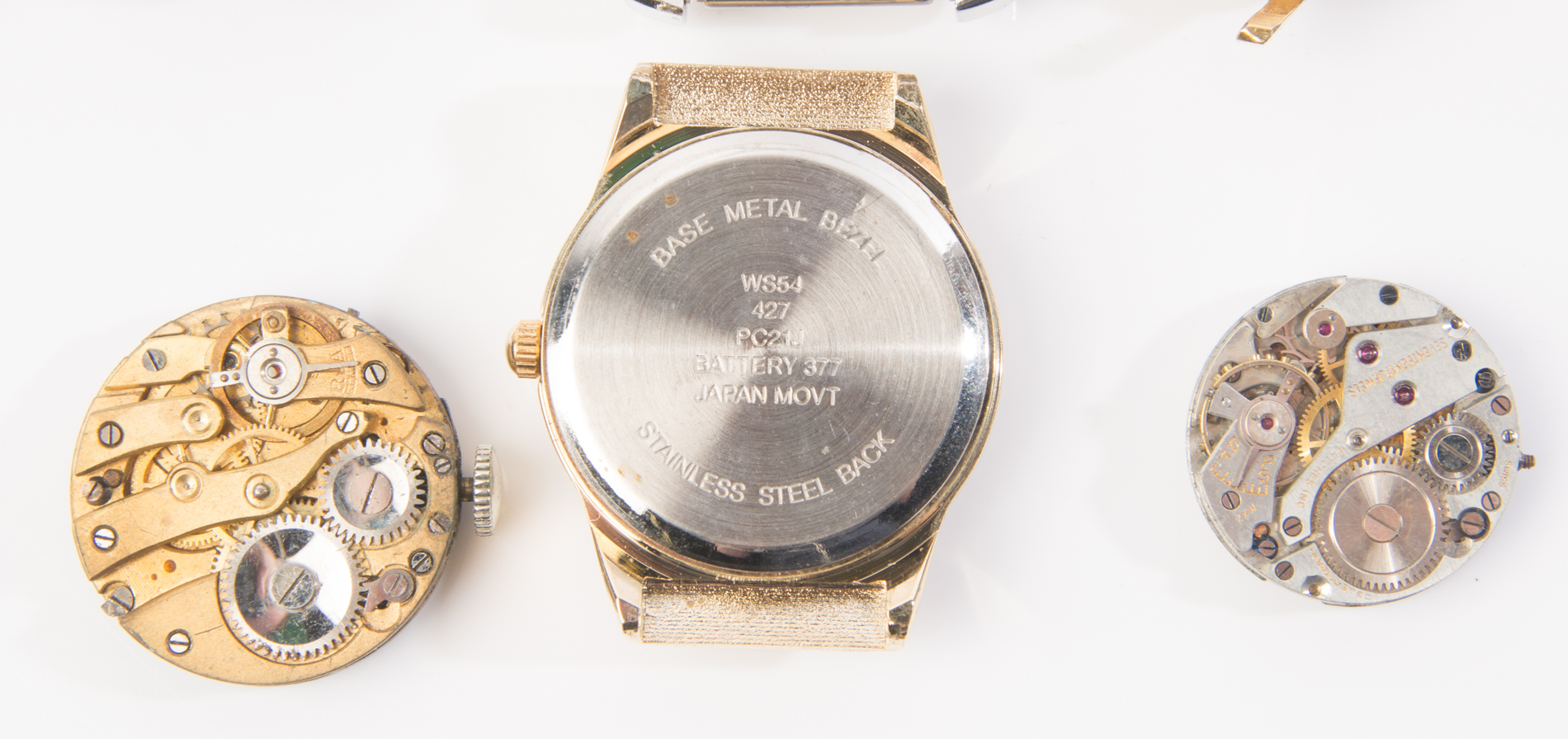 Vintage Watch Faces and Parts Including Ebel, Gruen and Girard Perregaux