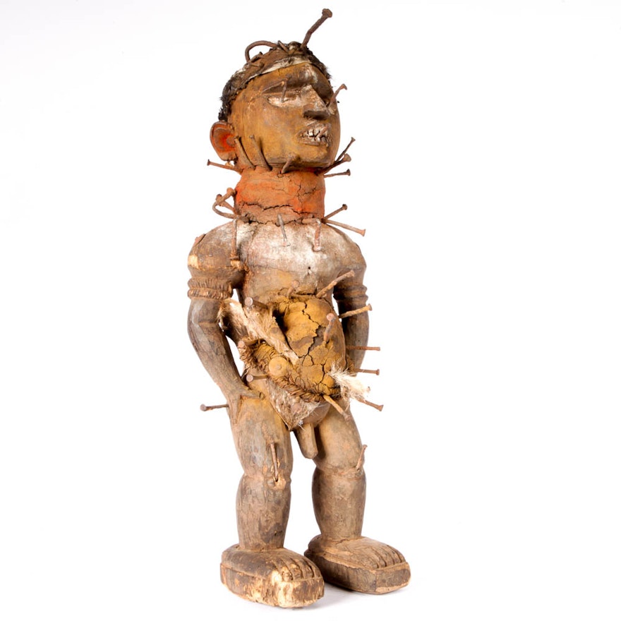 Vintage African Nkisi Nkondi Sculpture