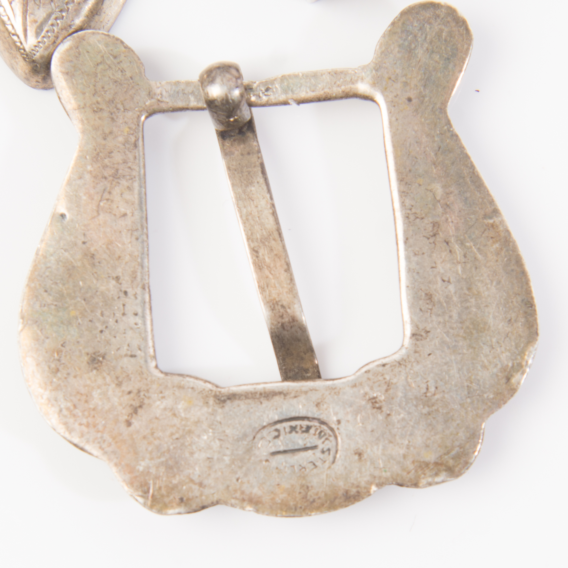 Sterling Silver Southwestern Style Belt Buckle and Tips