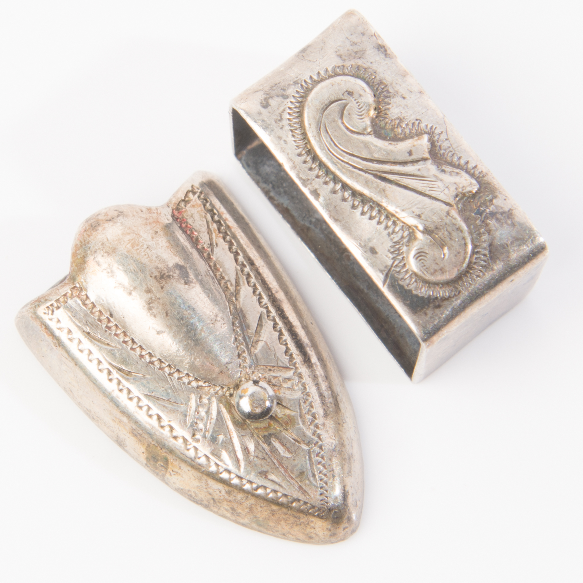 Sterling Silver Southwestern Style Belt Buckle and Tips