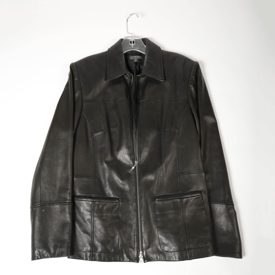 Women's Classiques Entier Black Leather Jacket