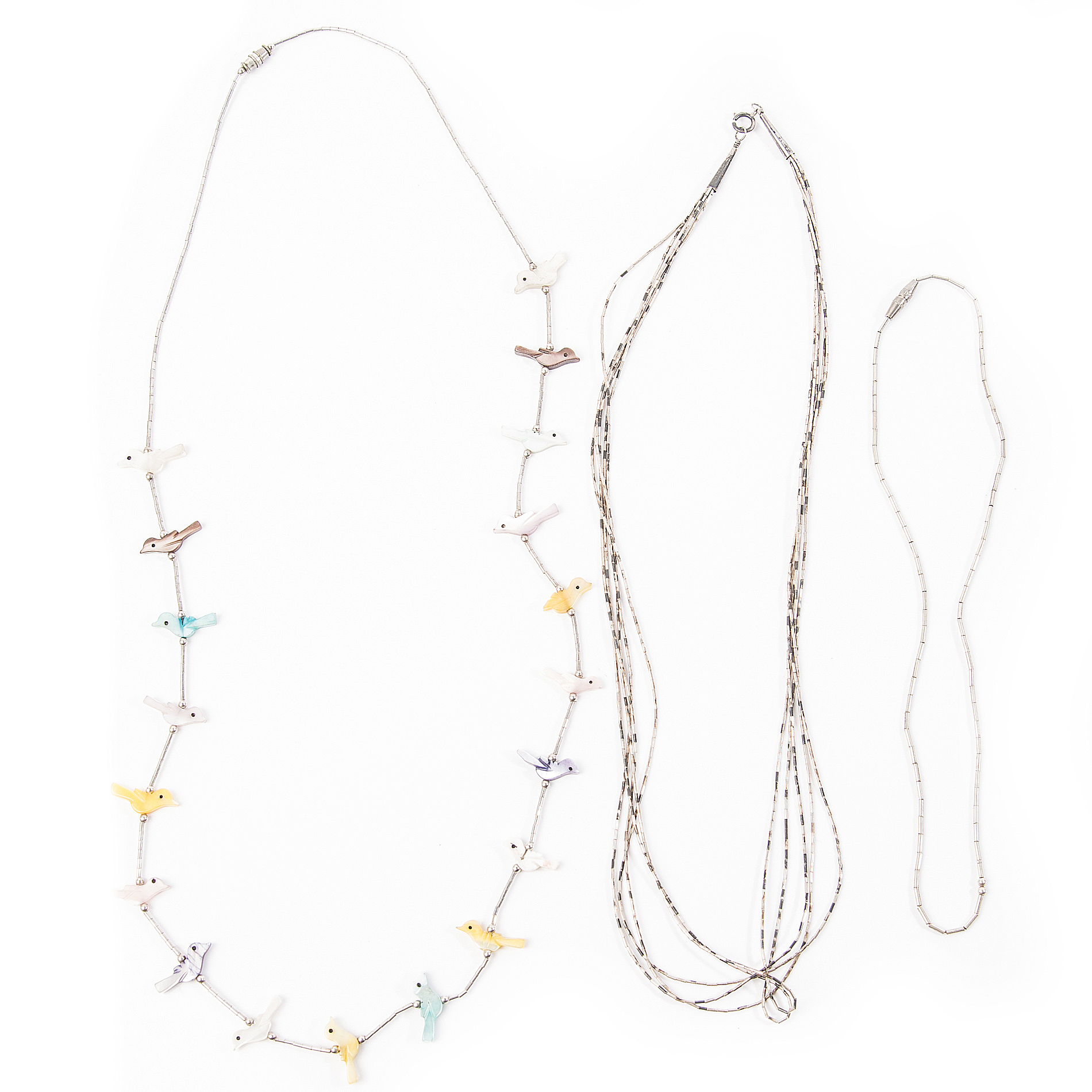 Vintage Sterling Liquid Silver Necklaces